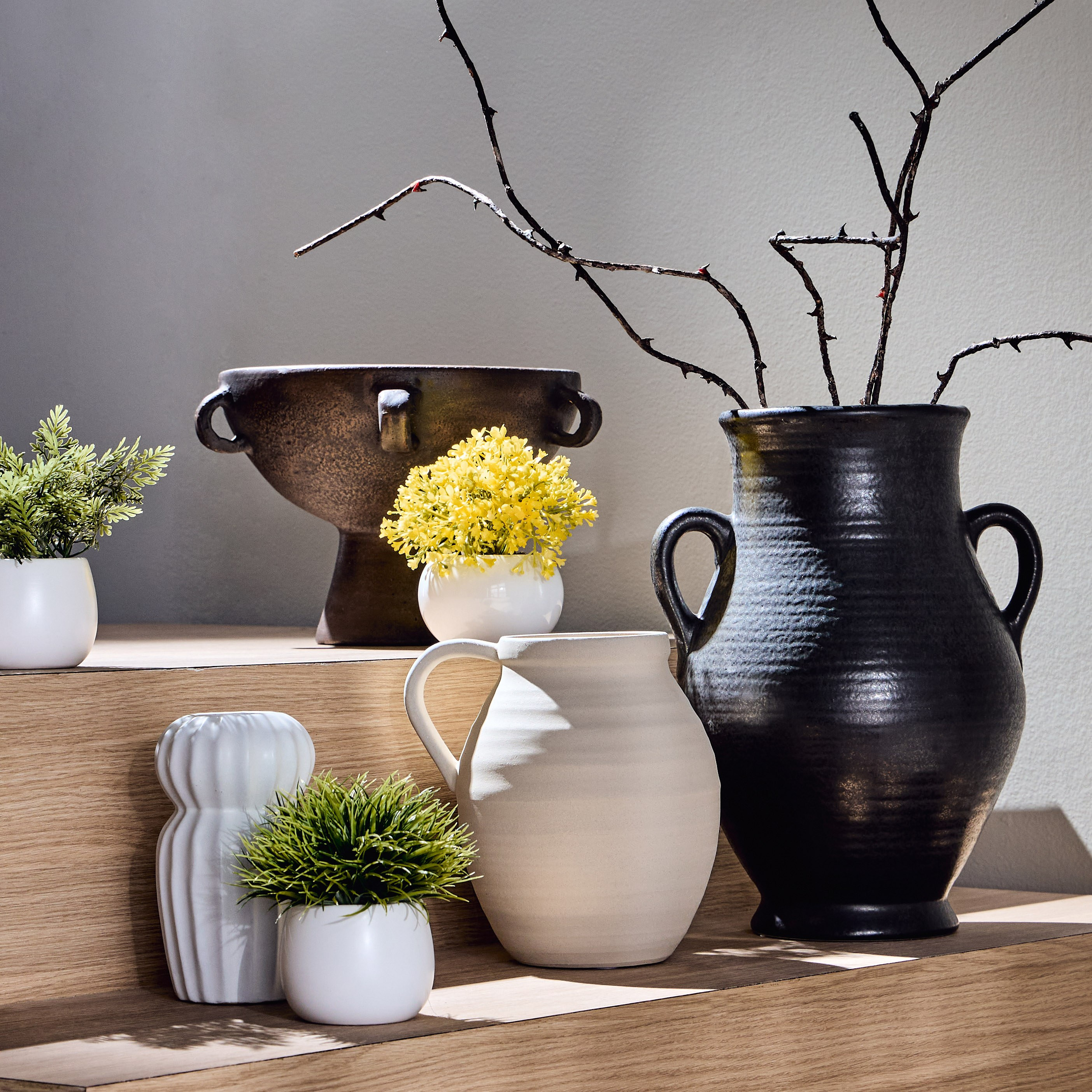 Stark Wild Fern Plant in Pot - 20 cm-household-gardenandoutdoor-artificialplants-pottedplants-image-3