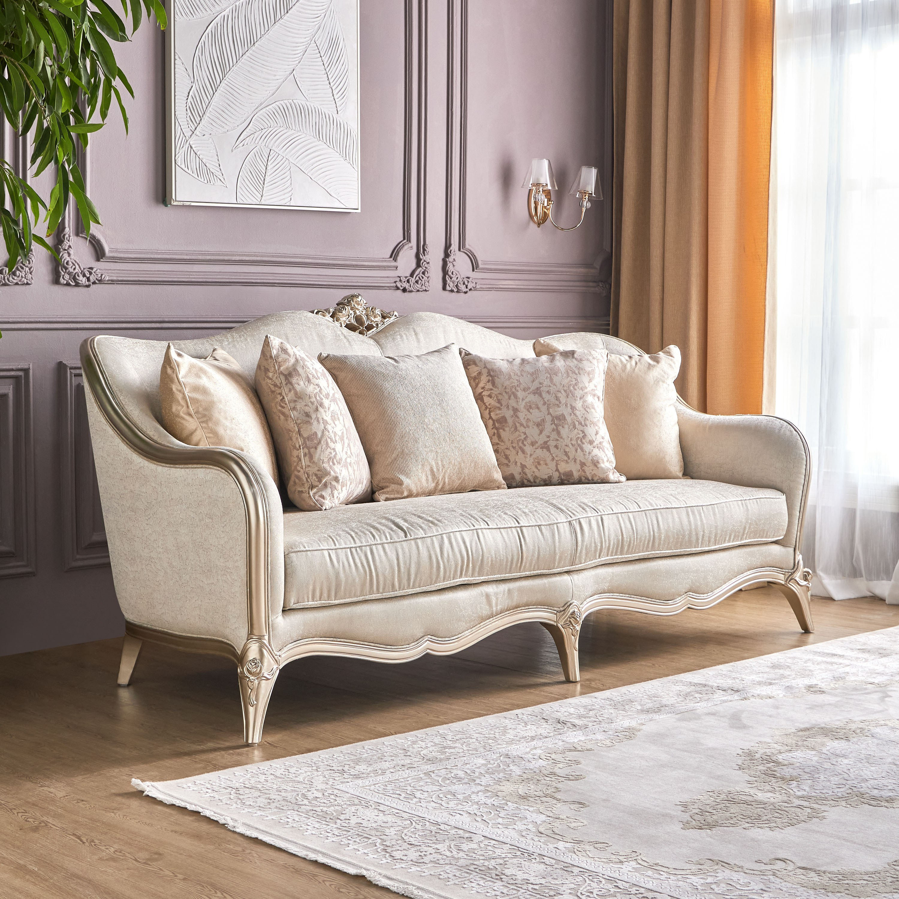 Malek 3-Seater Fabric Sofa