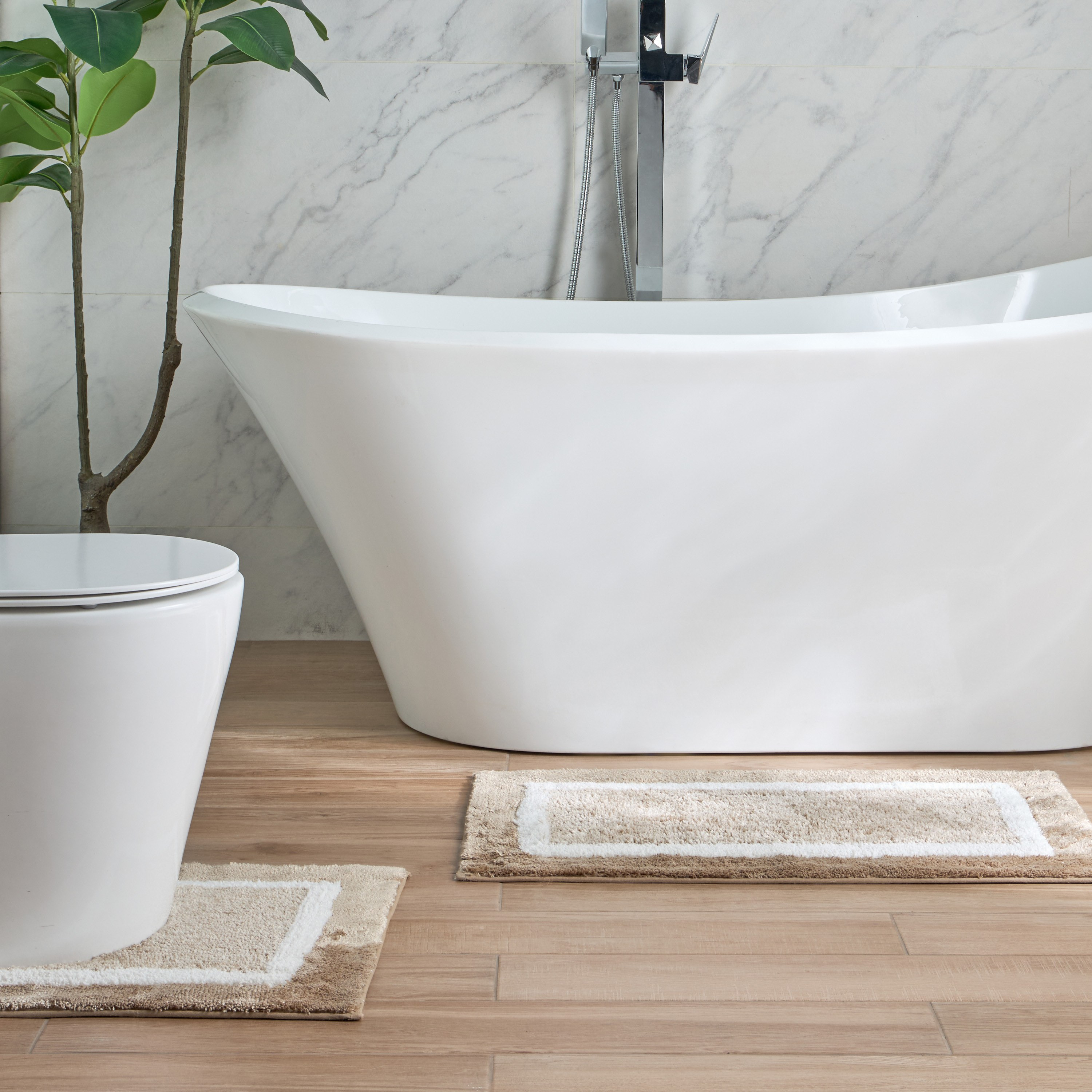 طقم سجادة حمام قطعتين - الأوكالبتوس-household-bathandlaundry-bathlinen-bathmatsandtubmats-image-3