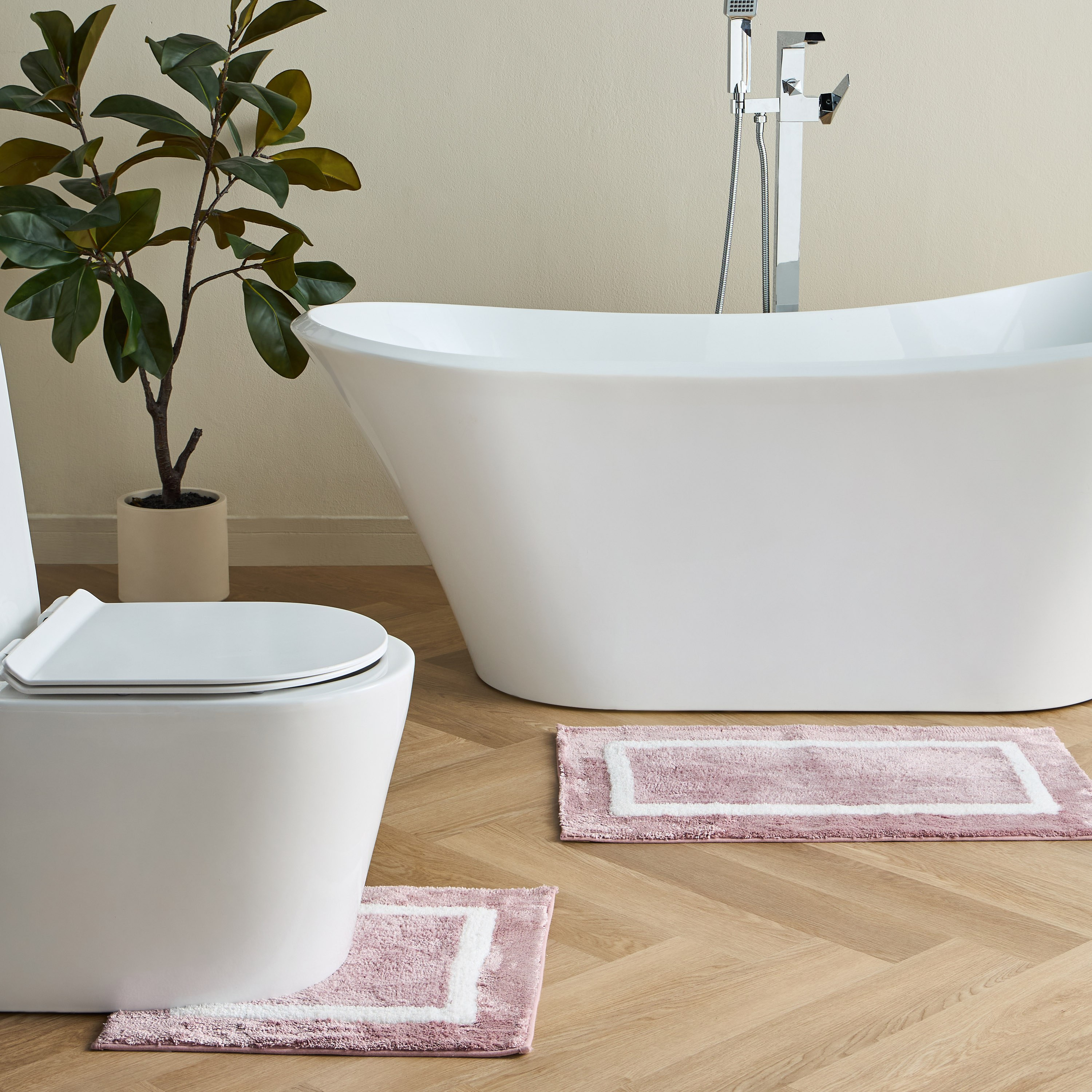طقم سجادة حمام قطعتين - أوكالبتوس-household-bathandlaundry-bathlinen-bathmatsandtubmats-image-5