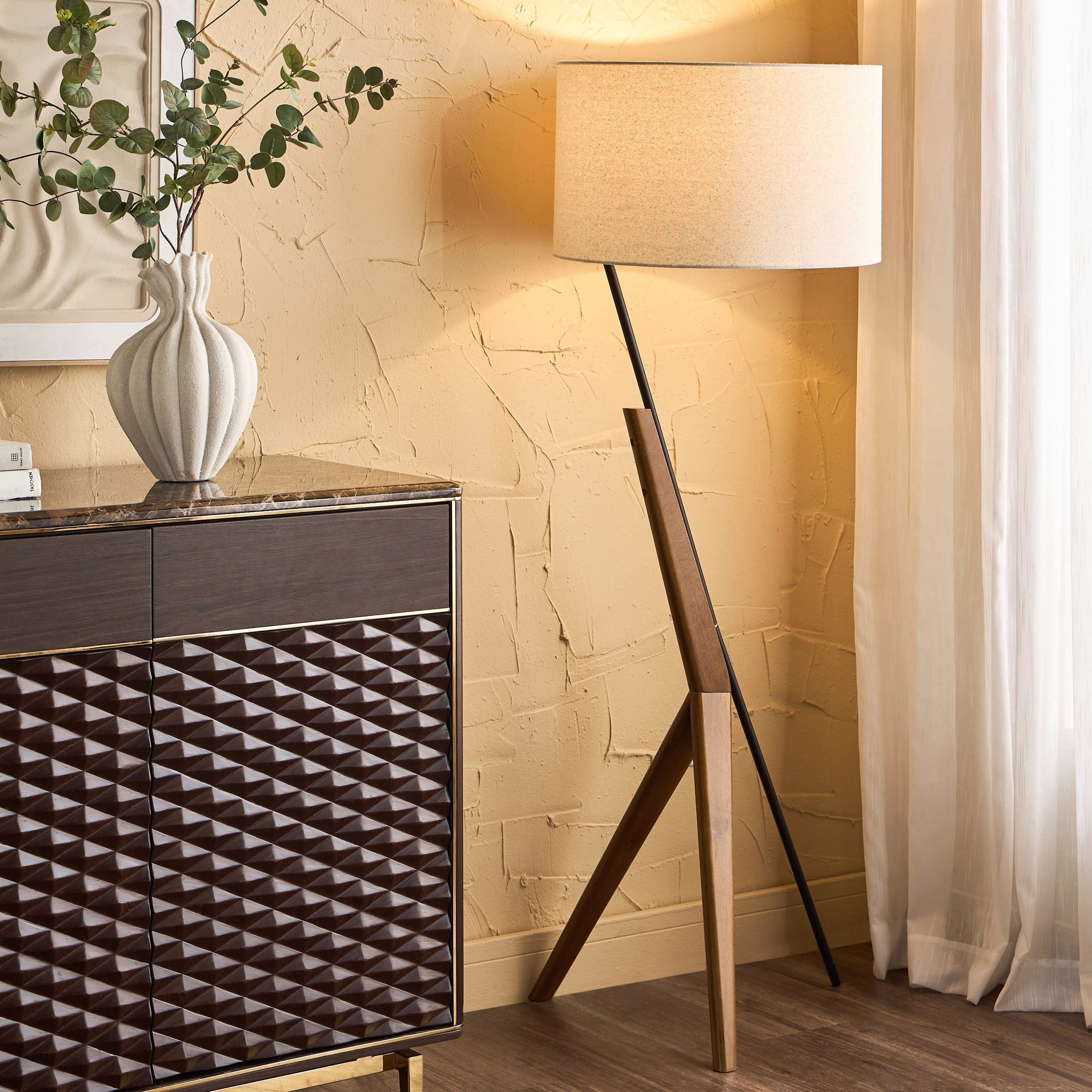 Blake Wooden Tripod Floor Lamp - 149 cm-household-lighting-floorlamps-image-4