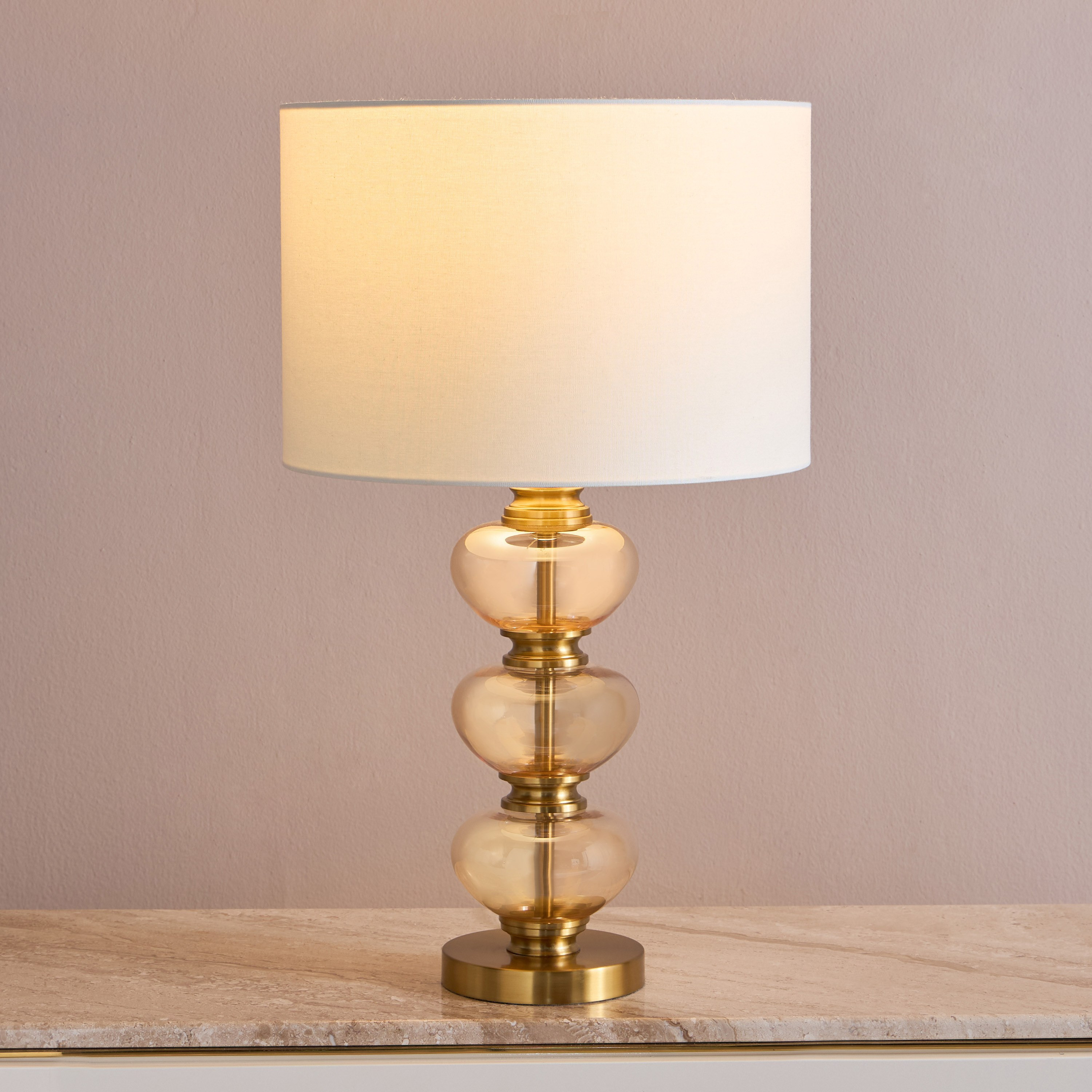 Olivia Glass Table Lamp - 69 cm-household-lighting-tableanddesklamps-image-2
