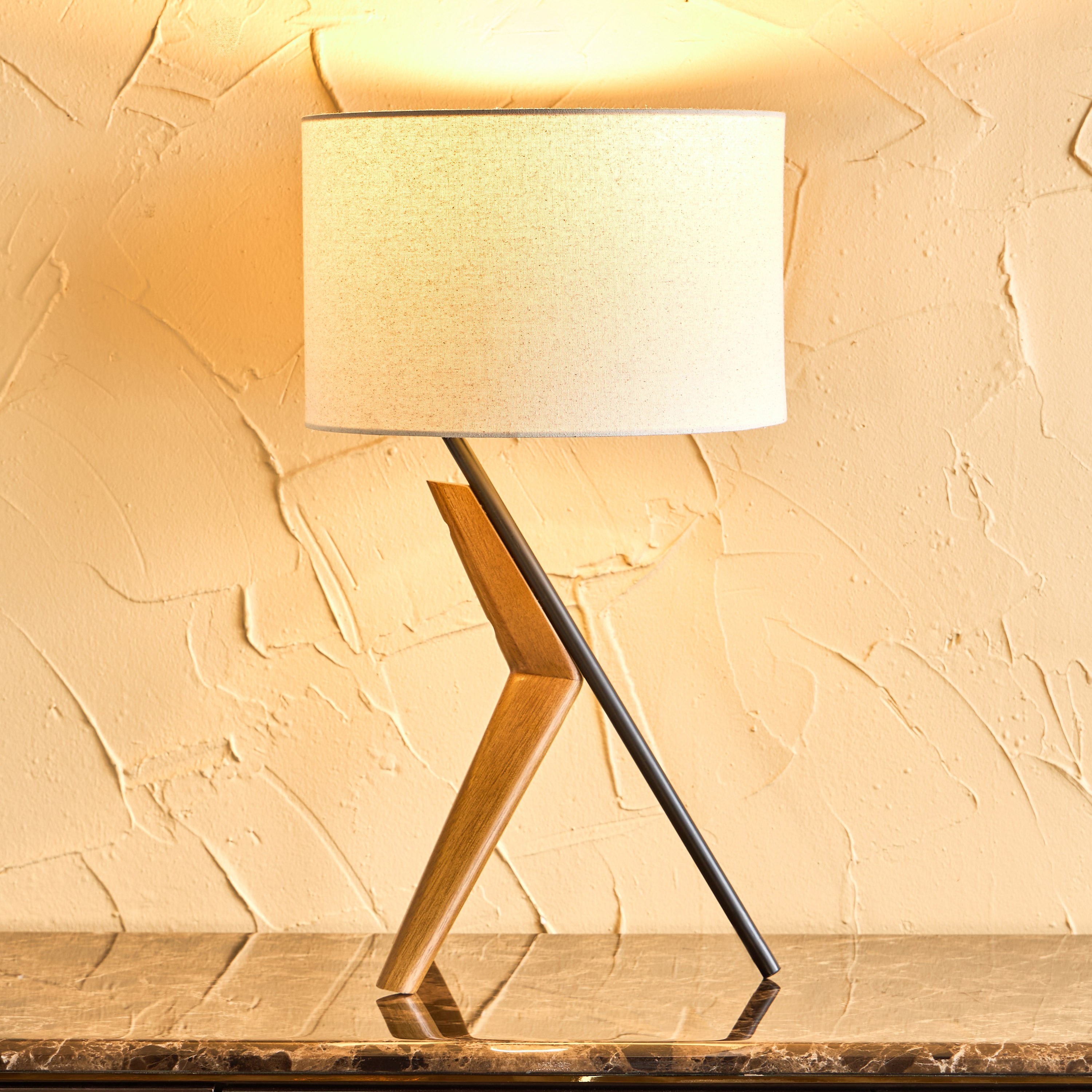 Blake Wooden Tripod Table Lamp - 65 cm-household-lighting-tableanddesklamps-image-2