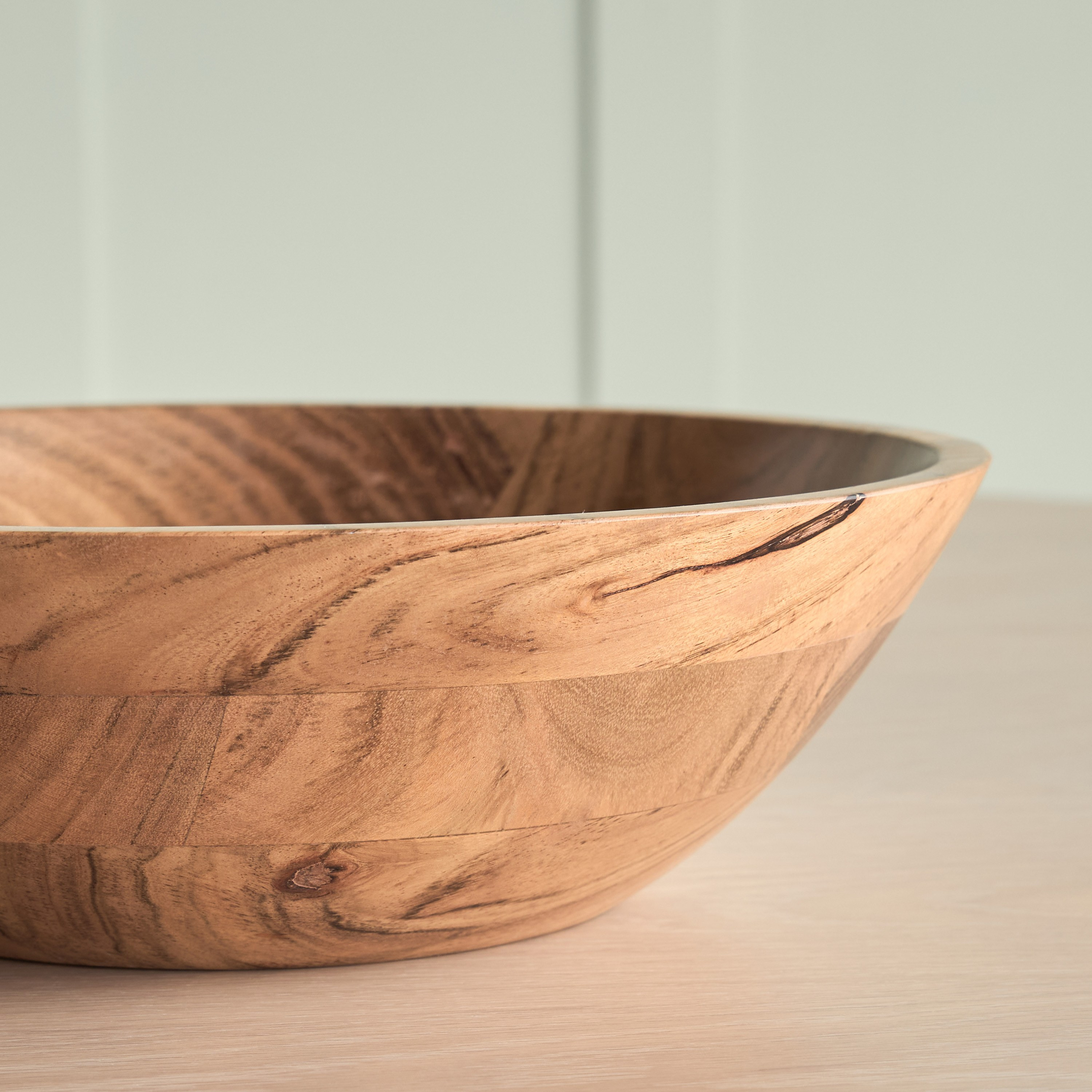 Heritage Wooden Serving Bowl - 34 cm-household-dining-dinnerware-bowls-image-2