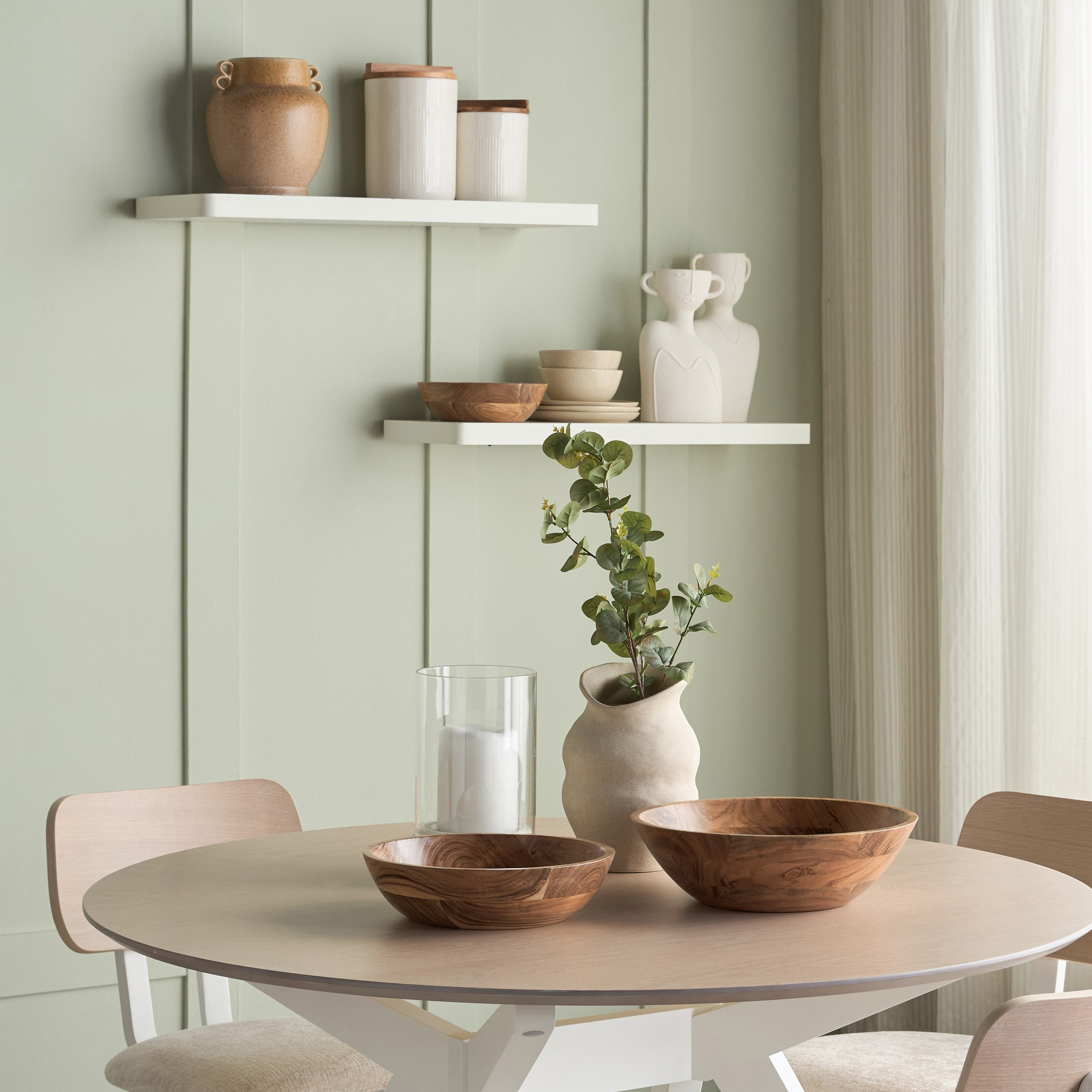 Heritage Acacia Wood Serving Bowl - 29 cm-household-dining-dinnerware-bowls-image-3