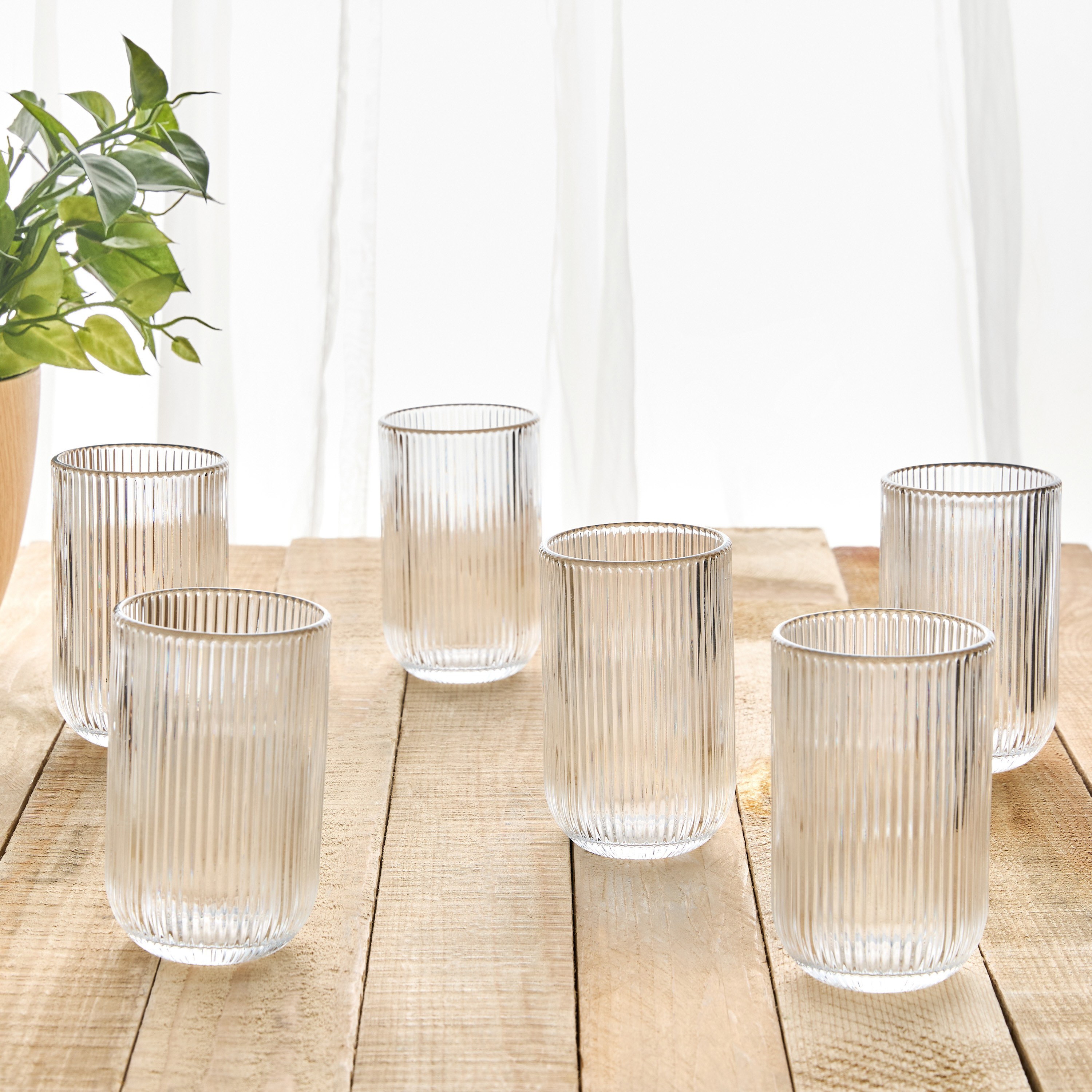 Matcha 6-Piece Highball Glass Set - 430 ml-household-dining-glassware-drinkingglasses-image-1