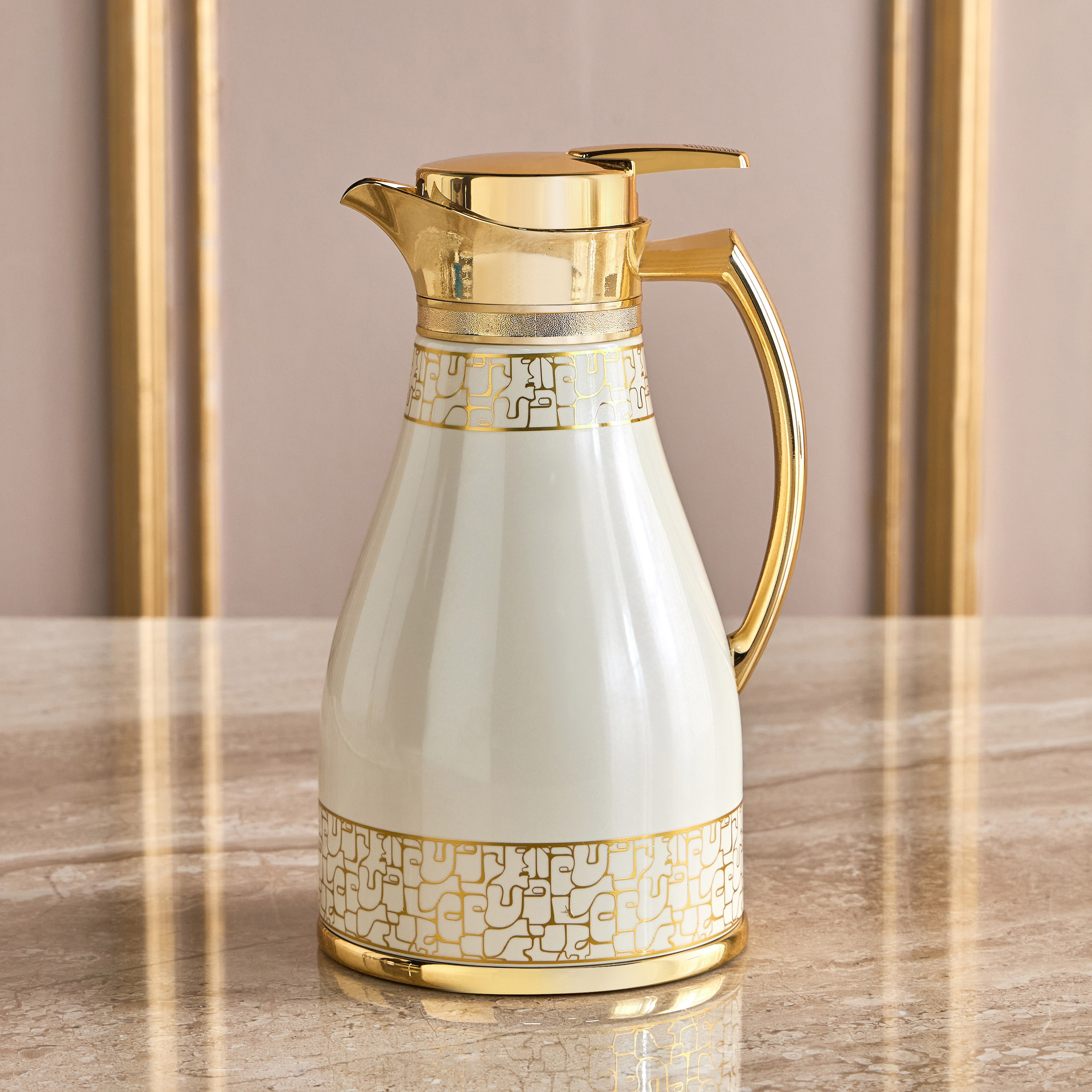 Amirah Printed Flask - 1 L-household-dining-teaandcoffee-vacuumflaskscoffeeandteapots-image-1