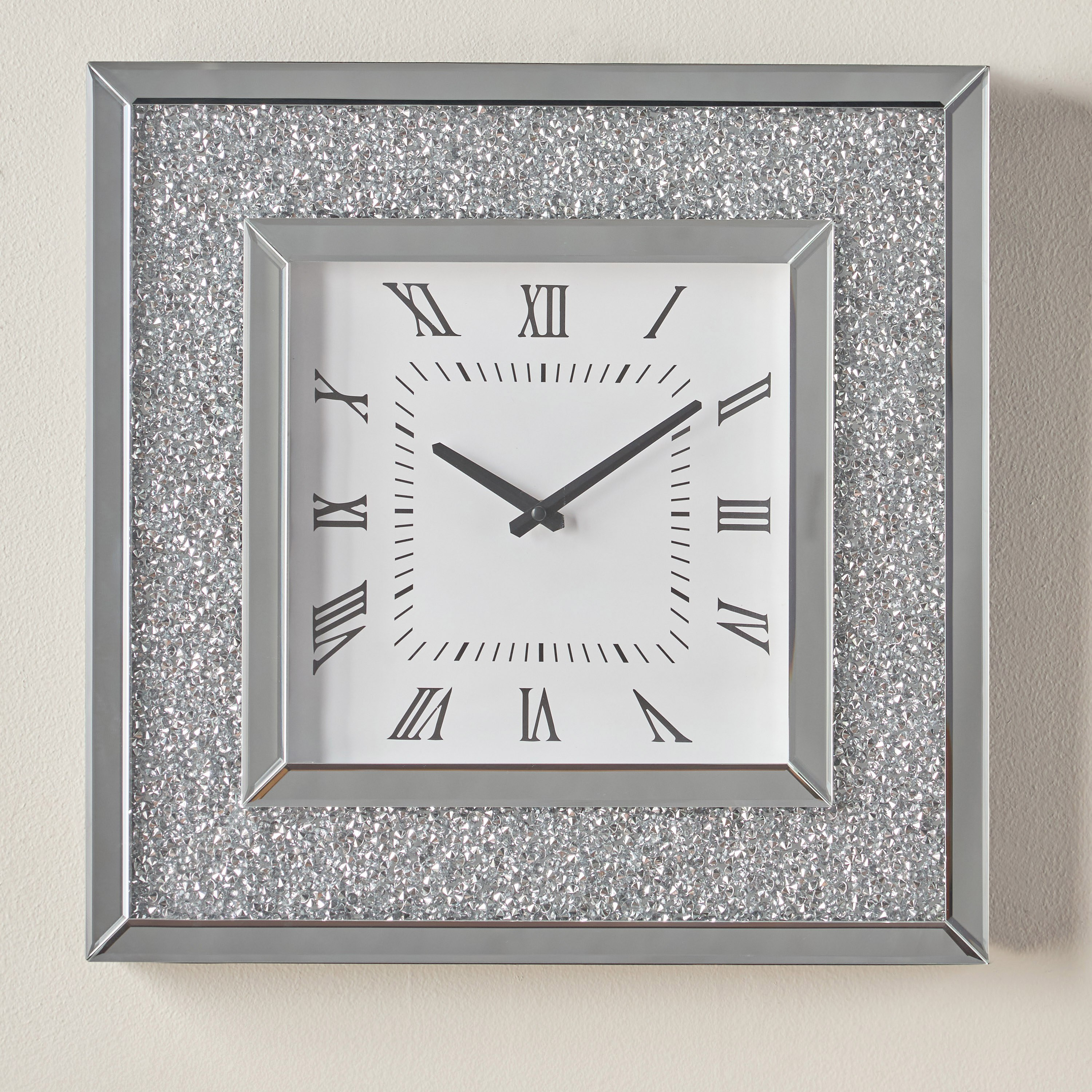 Monterey Glass Wall Clock - 50x50 cm-household-walldecorandmirrors-clocks-image-1