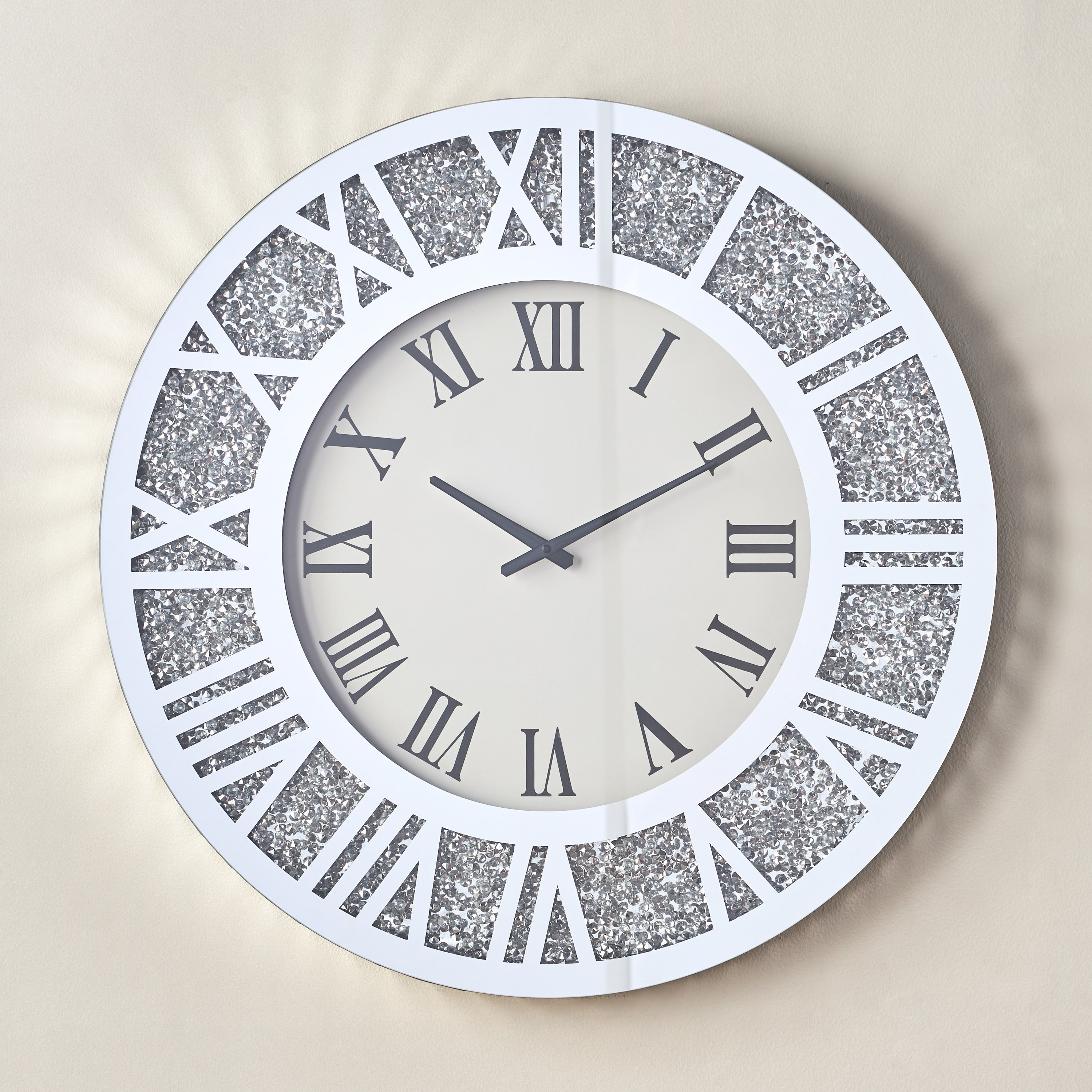 Solvang Glass Wall Clock - 80 cm-household-walldecorandmirrors-clocks-image-1