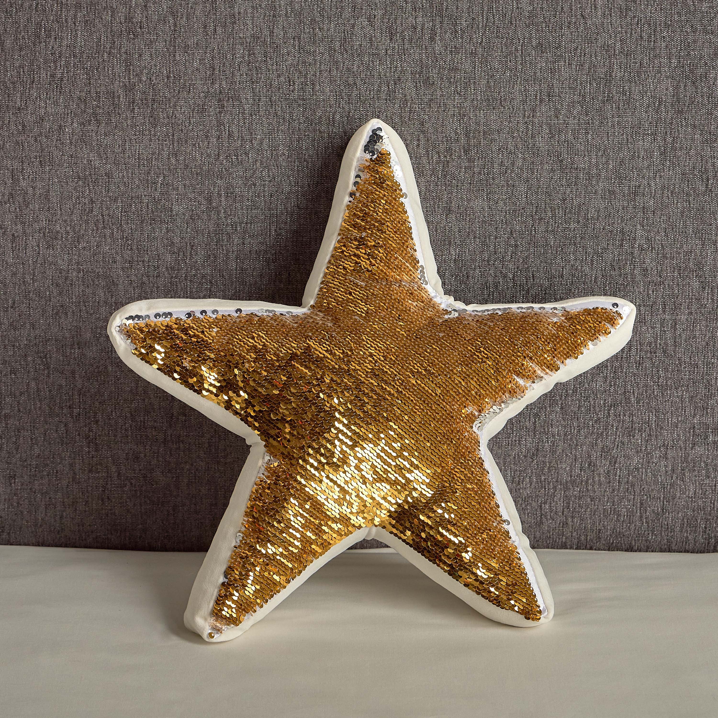 Estelle 2-Piece Star Shaped Sequin Filled Cushion Set - 40x40 cm-babyandkids-beddingandwindows-bedding-filledcushionsandcovers-image-1