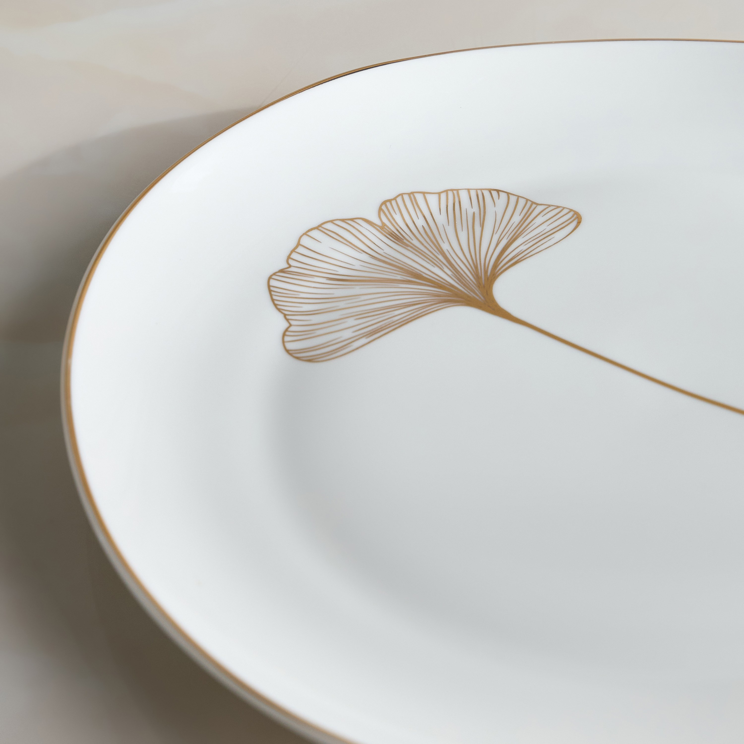 Gingko Porcelain Appetizer Plate - 20 cm-household-dining-serveware-servingplatters-image-2