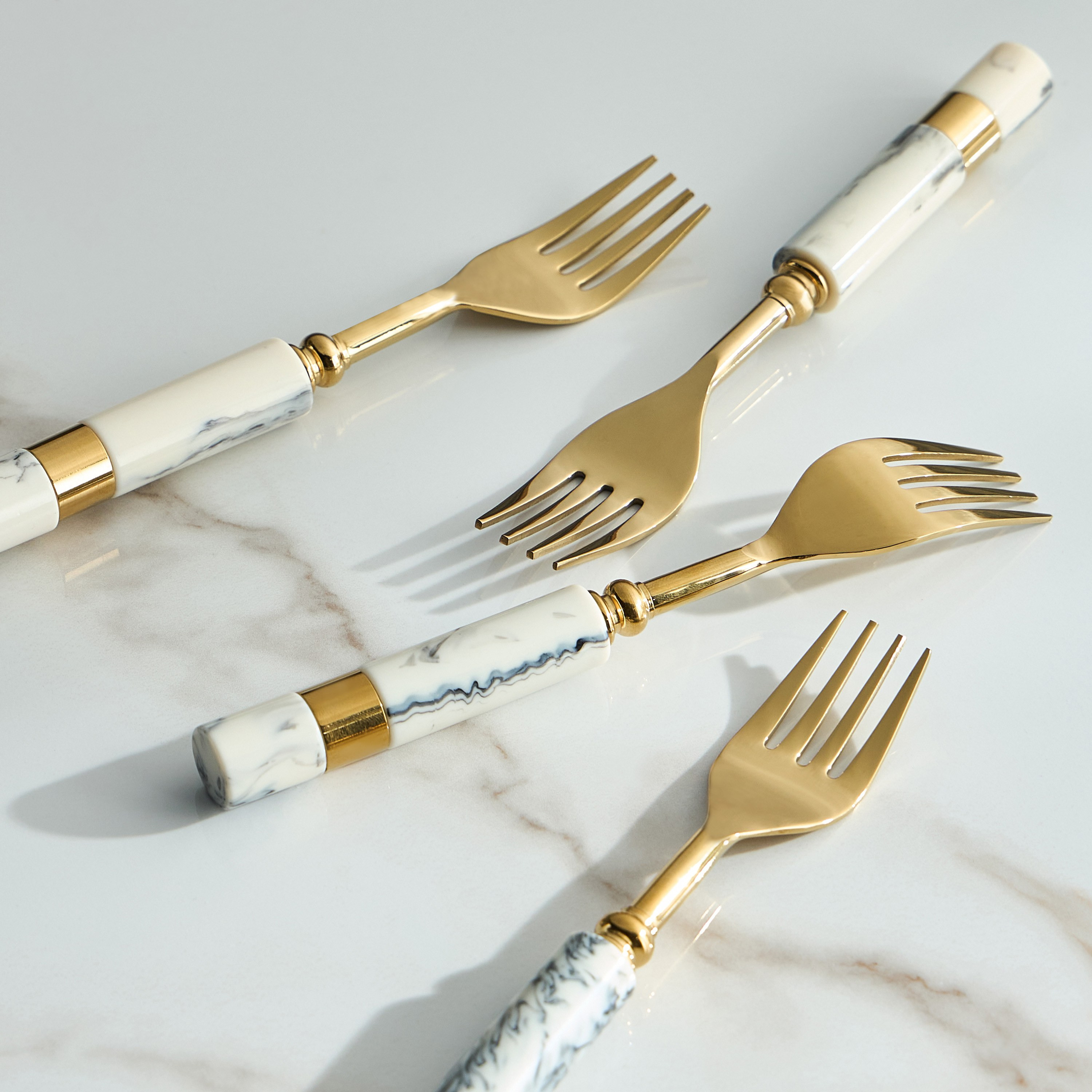 Marbel 4-Piece Dessert Fork Set-household-dining-cutlery-cutlerysets-image-2