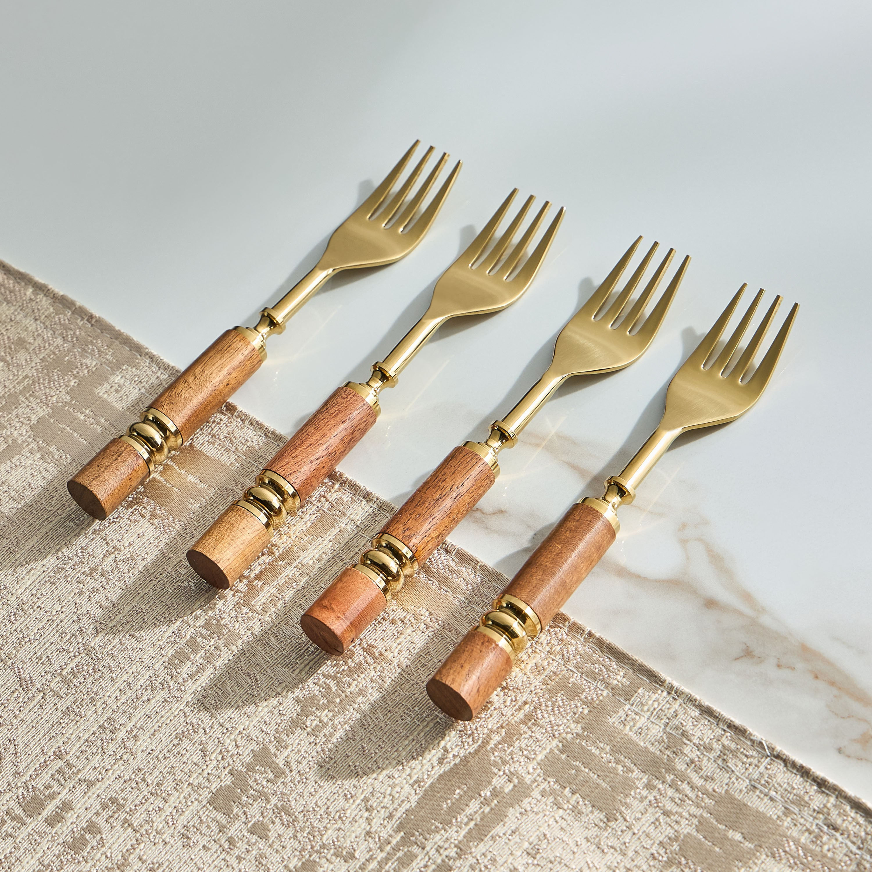 Kasab 4-Piece Dessert Fork Set-household-dining-cutlery-cutlerysets-image-1