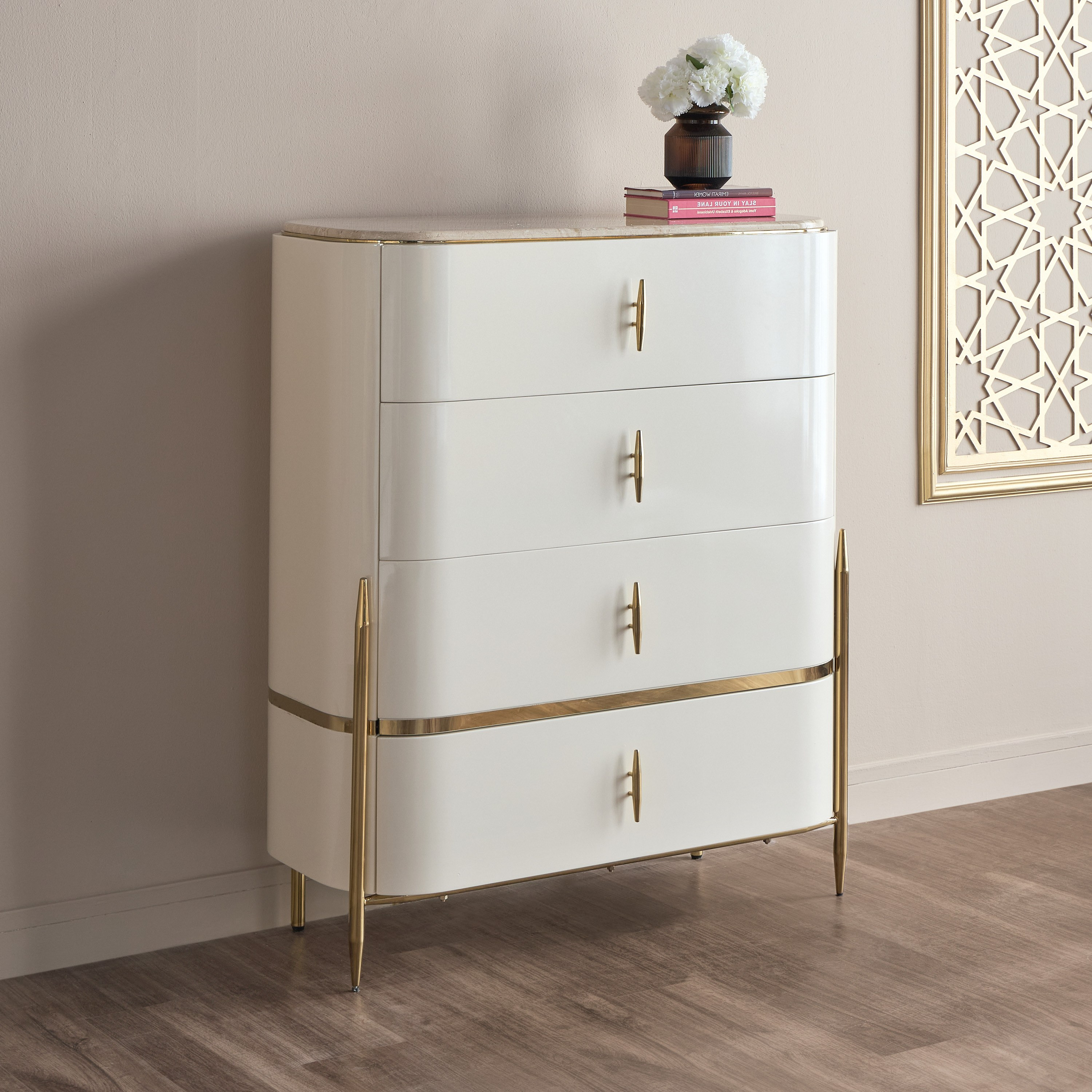 خزانة بـ 4 أدراج - أميرة-furniture-bedroom-chestofdrawers-image-1