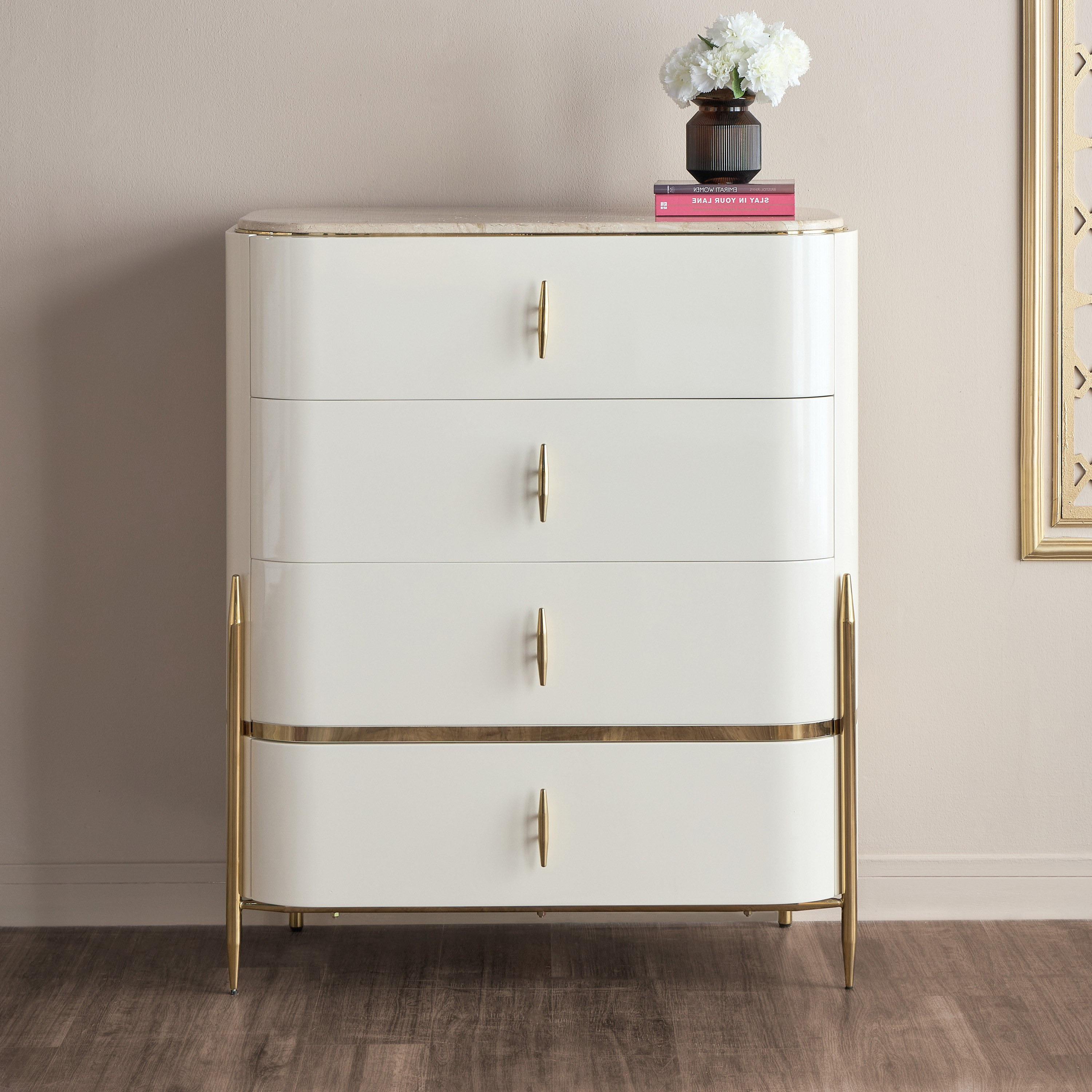 خزانة بـ 4 أدراج - أميرة-furniture-bedroom-chestofdrawers-image-2