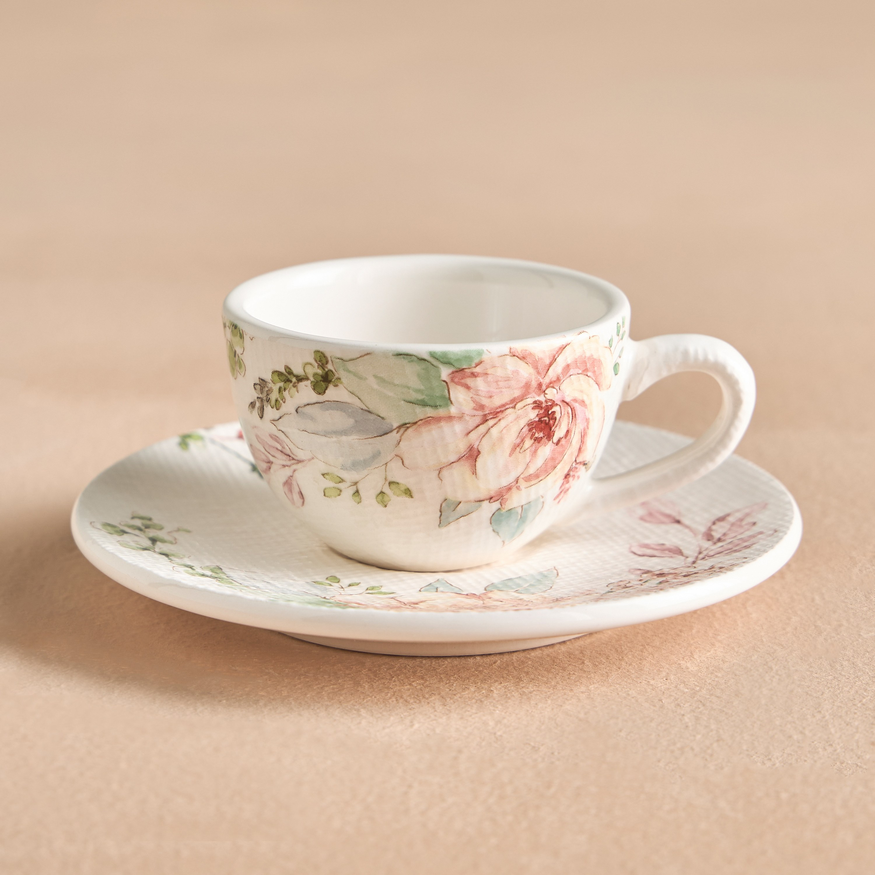 طقم فنجان وصحن سيراميك - روزيت - 100 مل-household-dining-dinnerware-dinnerwarecollections-image-5