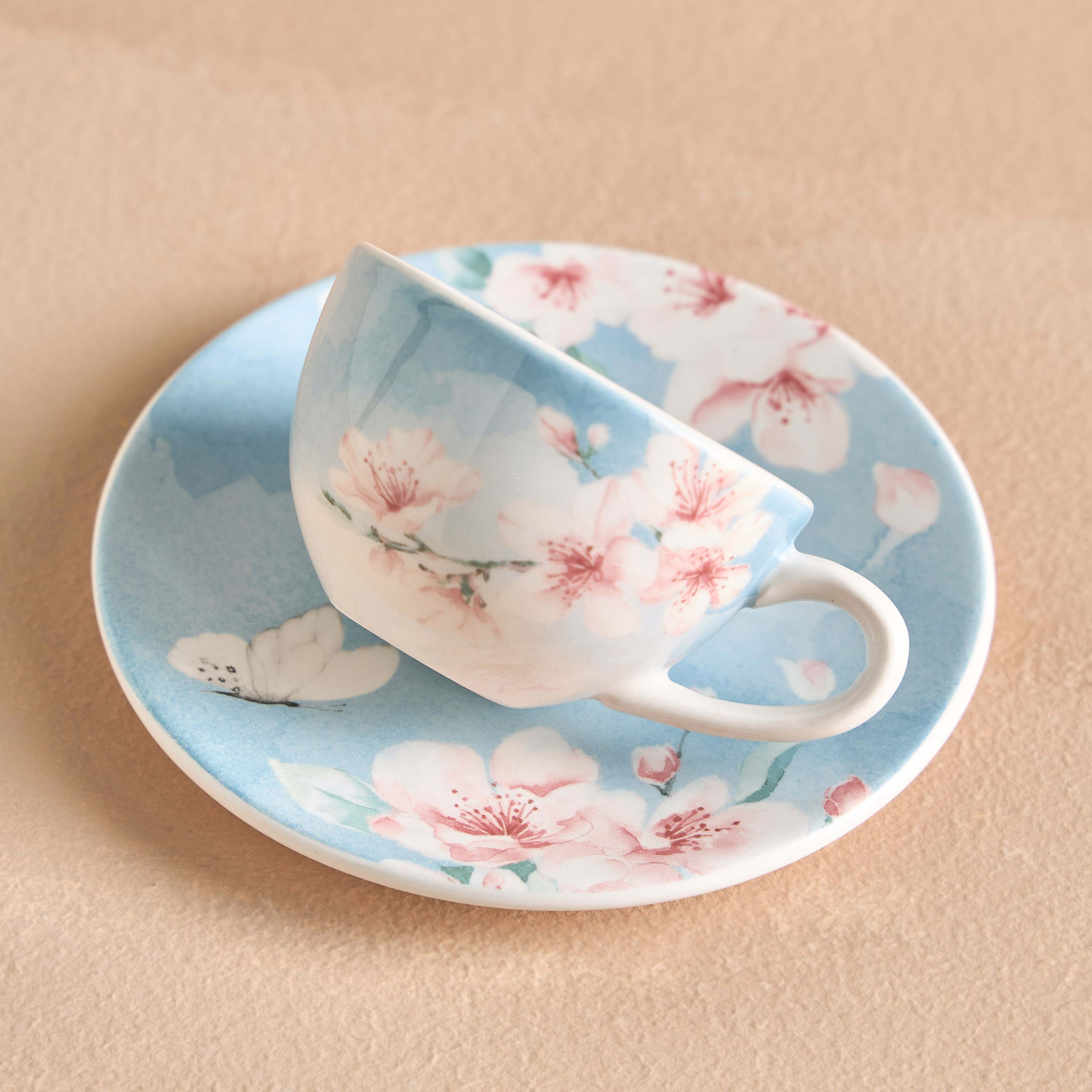 Kimono Ceramic Cup and Saucer Set - 90 ml-household-dining-dinnerware-dinnerwarecollections-image-1