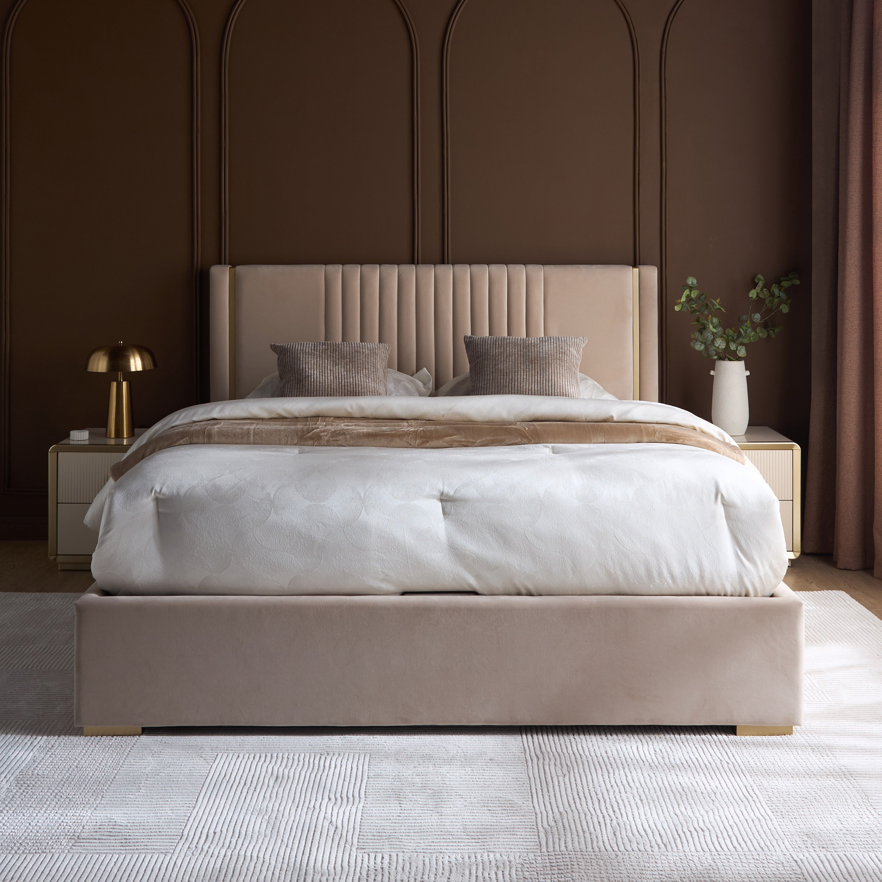 سرير كوين بمساحة تخزين هيدروليك - كوبا- 160x200 سم-furniture-bedroom-beds-image-2
