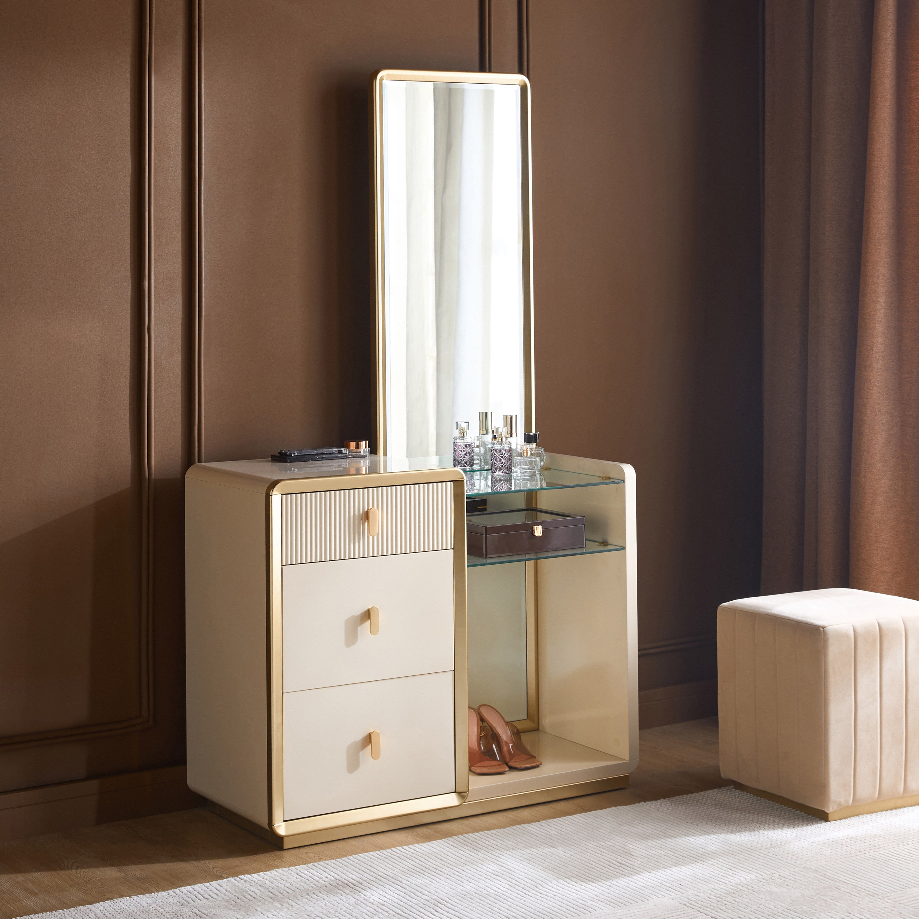Qubba Dresser Mirror with Storage-furniture-bedroom-dressersandmirrors-image-1