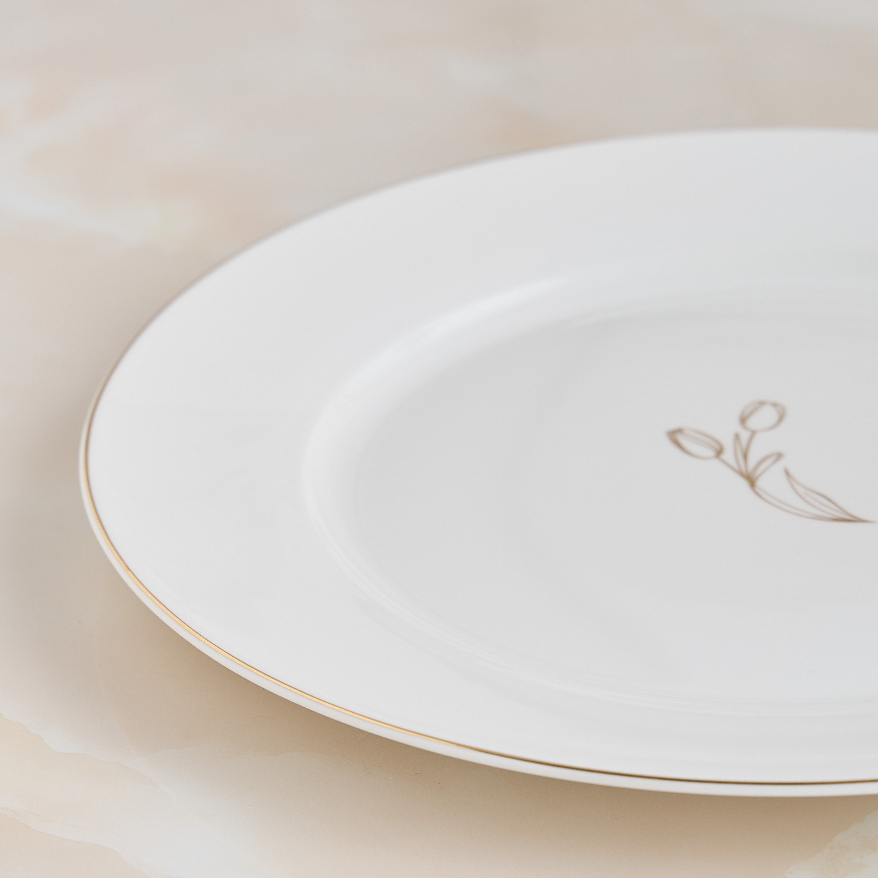 صحن عشاء بورسلان - تيوليب - 27 سم-household-dining-dinnerware-plates-image-2