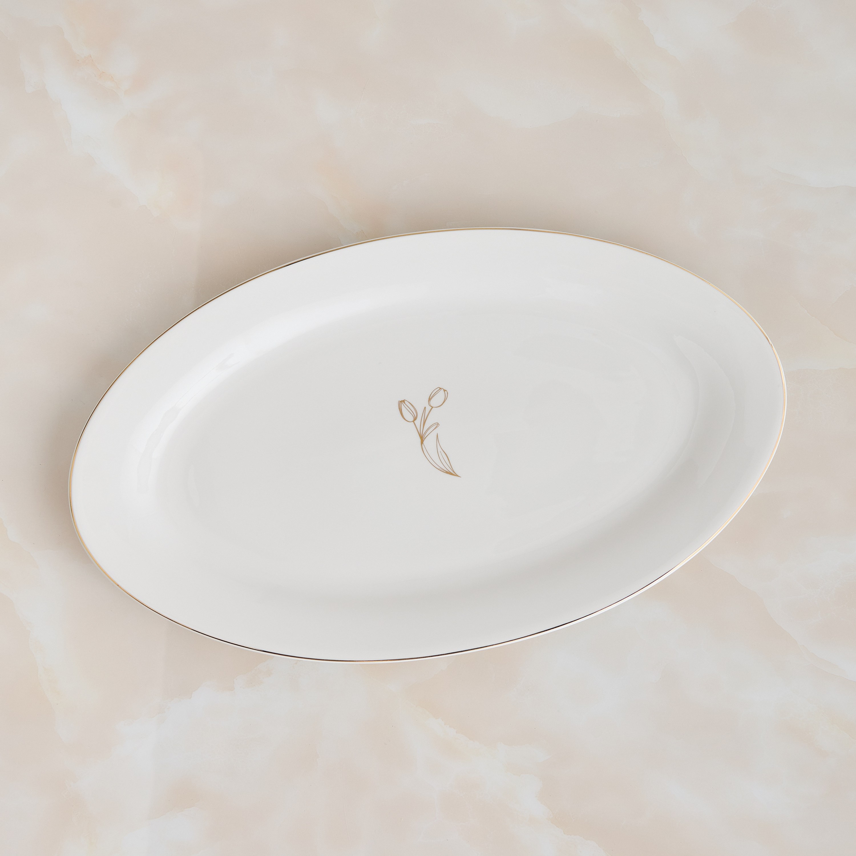 Tulip Porcelain Serving Platter-household-dining-dinnerware-dinnerwarecollections-image-1