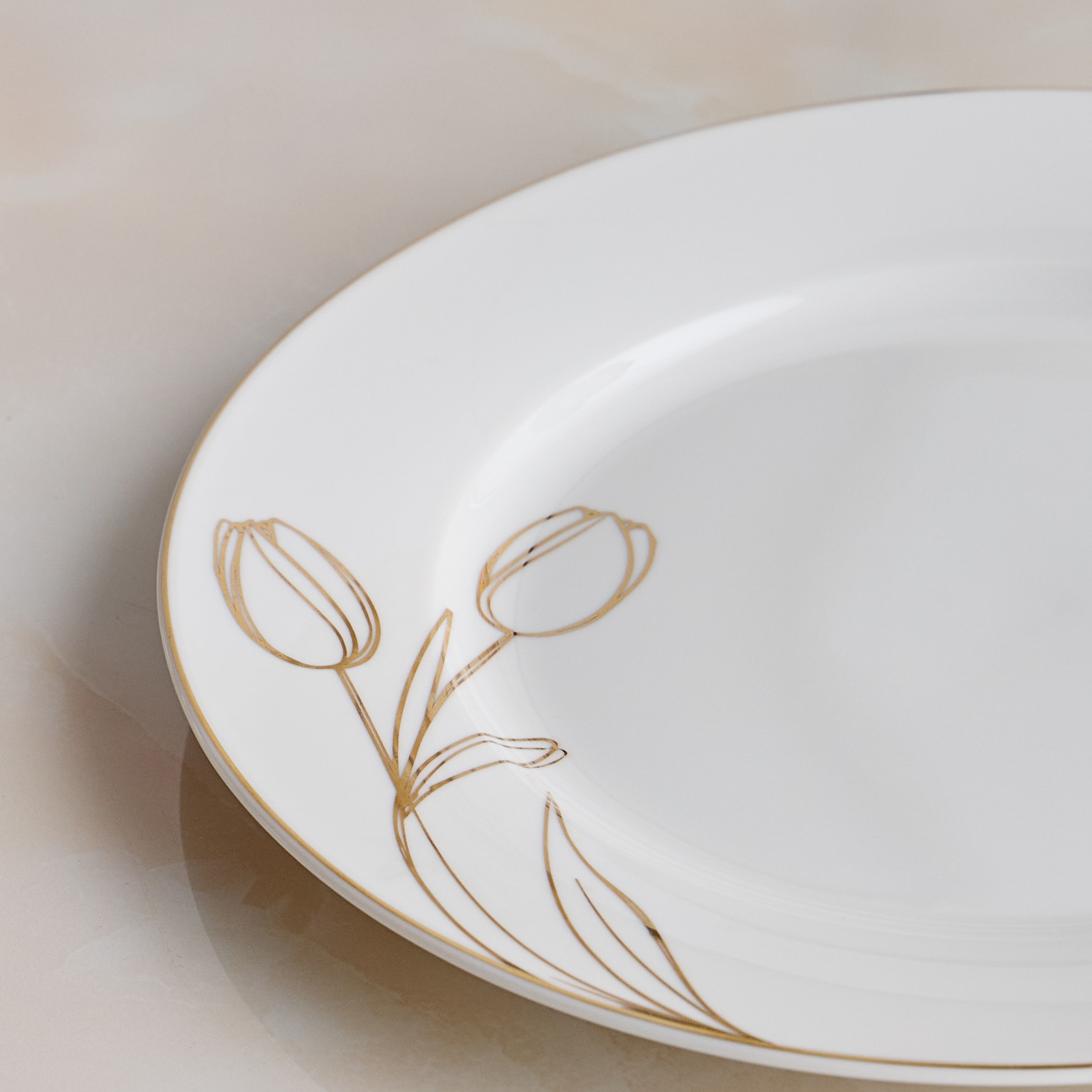Tulip Porcelain Side Plate - 19 cm-household-dining-dinnerware-dinnerwarecollections-image-2