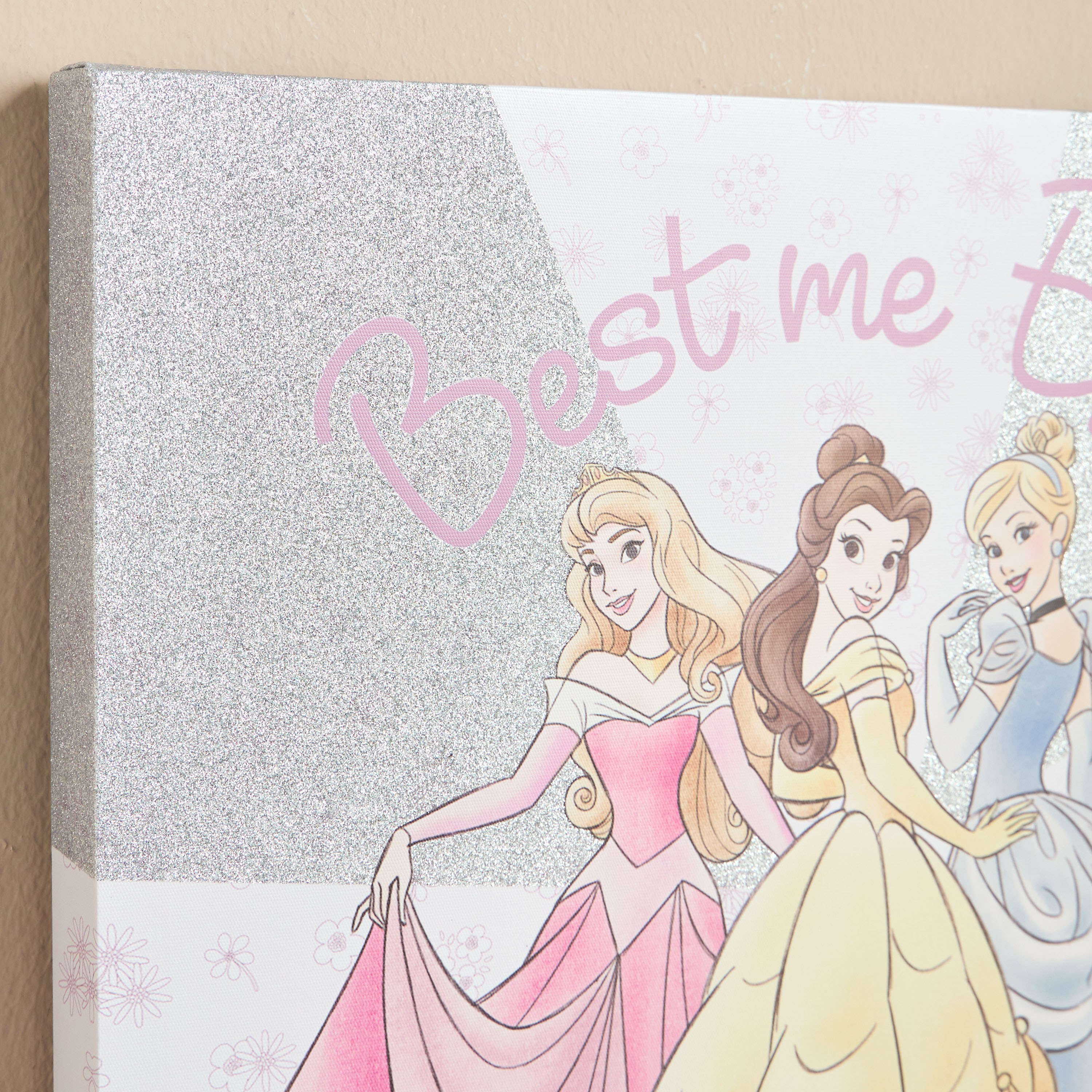 Disney Princess Best Me Ever Canvas Wall Art - 45x45 cm-babyandkids-decorandlighting-decor-wallart-image-2