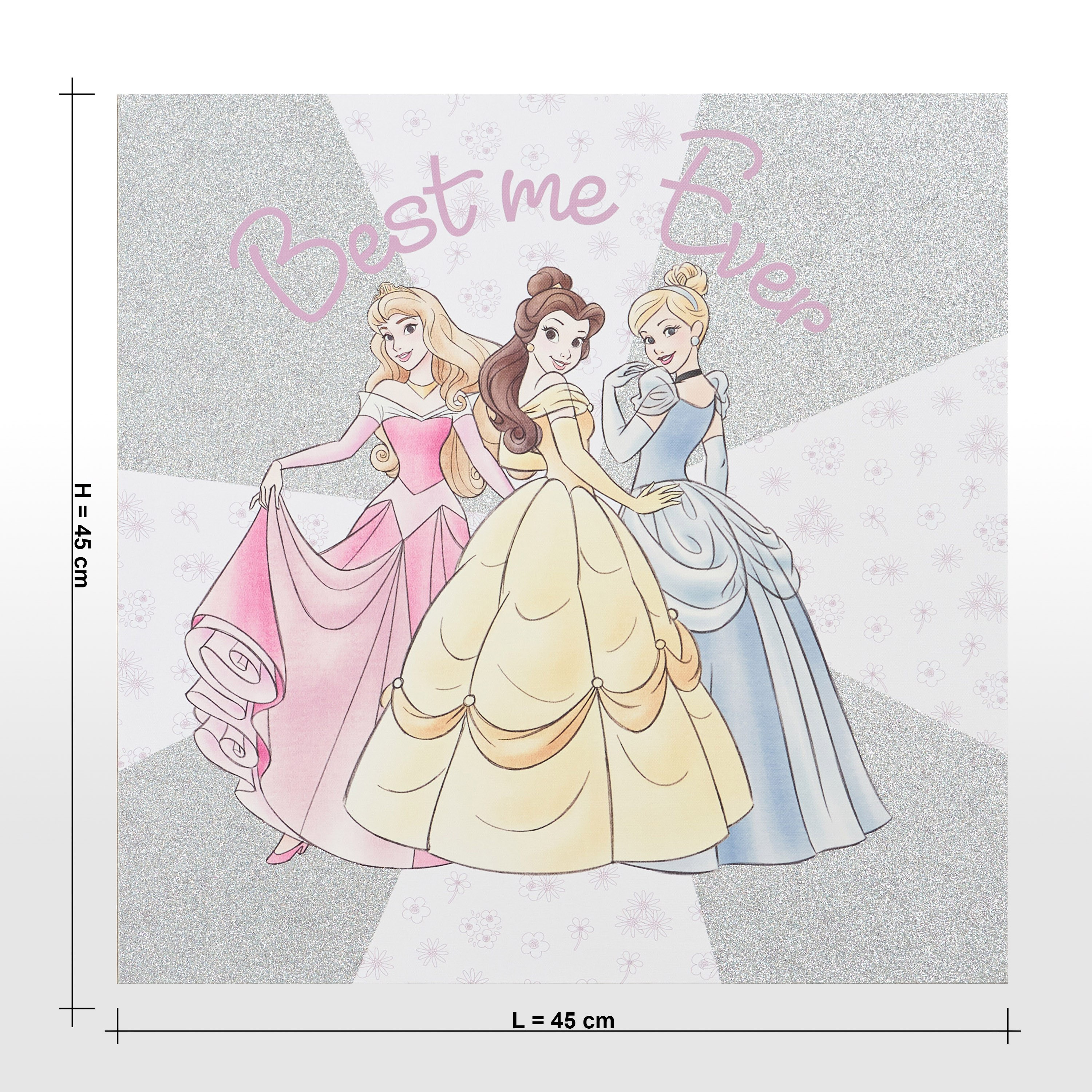 Disney Princess Best Me Ever Canvas Wall Art - 45x45 cm-babyandkids-decorandlighting-decor-wallart-image-4