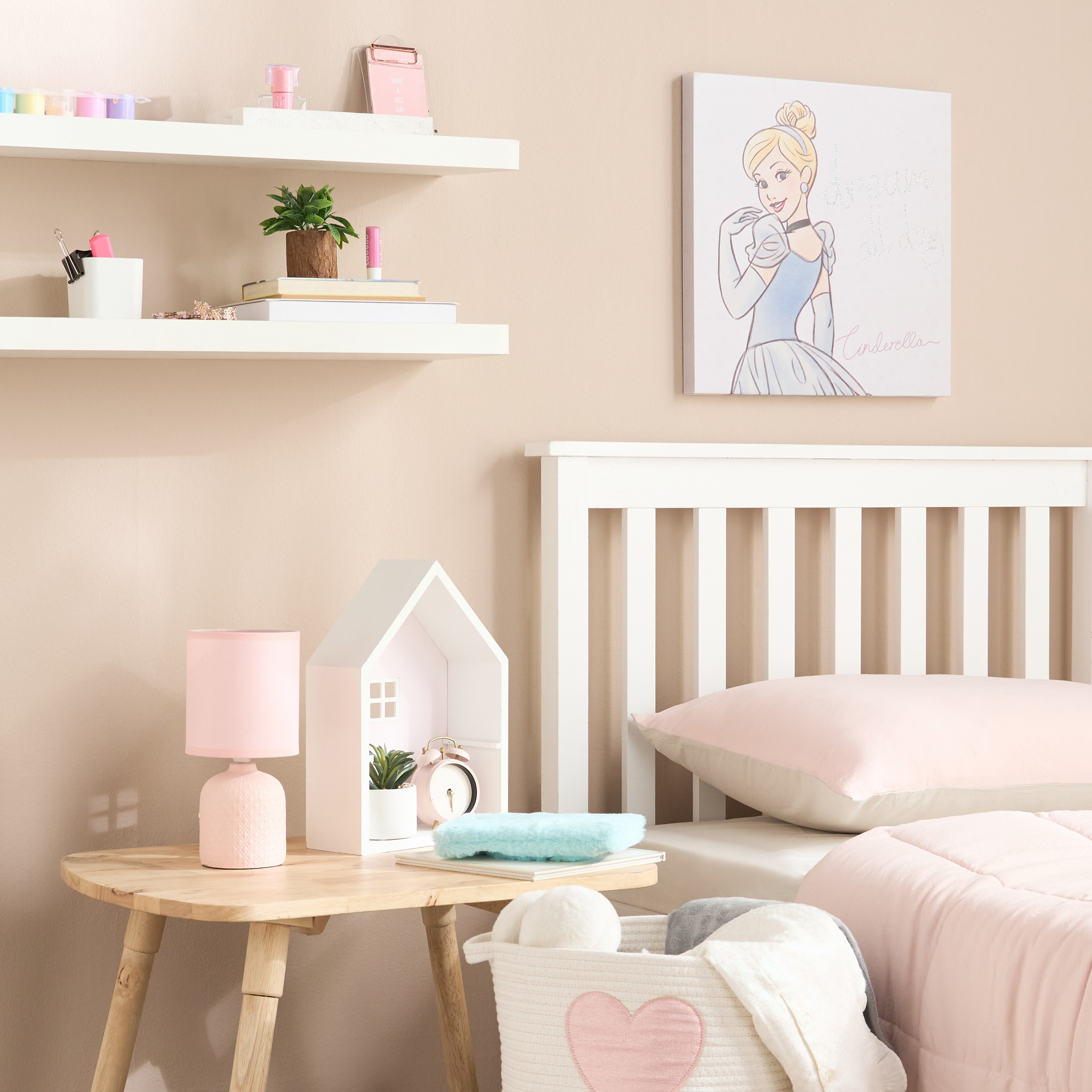 لوحة كانفاس مؤطرة بتصميم ديزني برنسيس - 45x45 سم-babyandkids-decorandlighting-decor-wallart-image-4