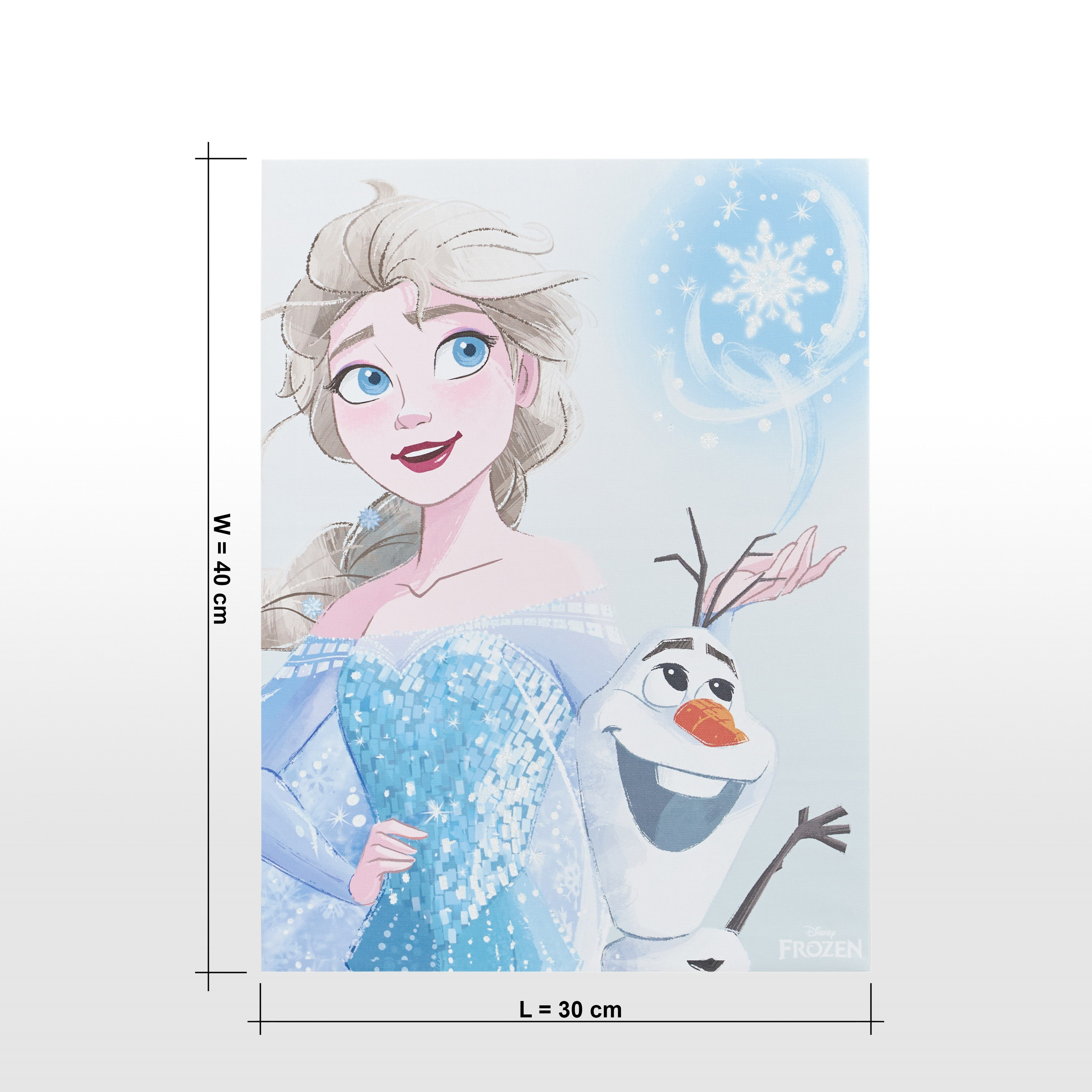 زينة حائط كانفاس مؤطرة بتصميم فروزن إلسا وأولاف من ديزني - 30x40 سم-babyandkids-decorandlighting-decor-wallart-image-4