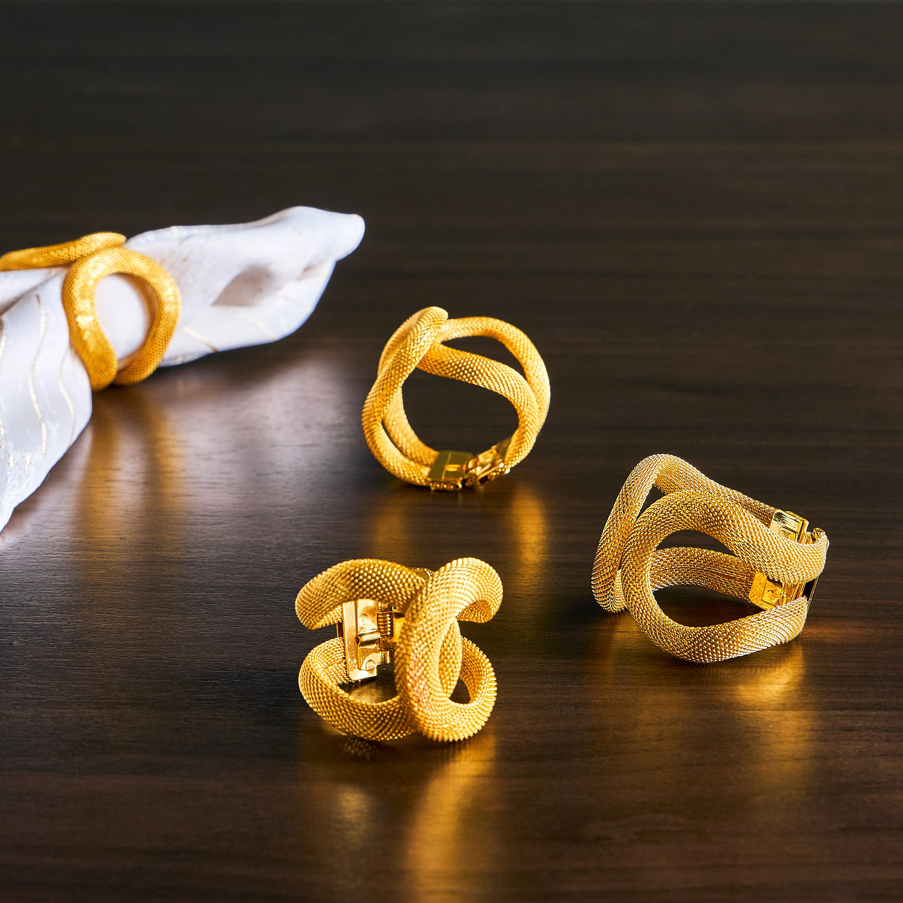 Nexus 4-Piece Napkin Ring - 5.5 cm-household-dining-tablelinen-napkinsandaccessories-image-1