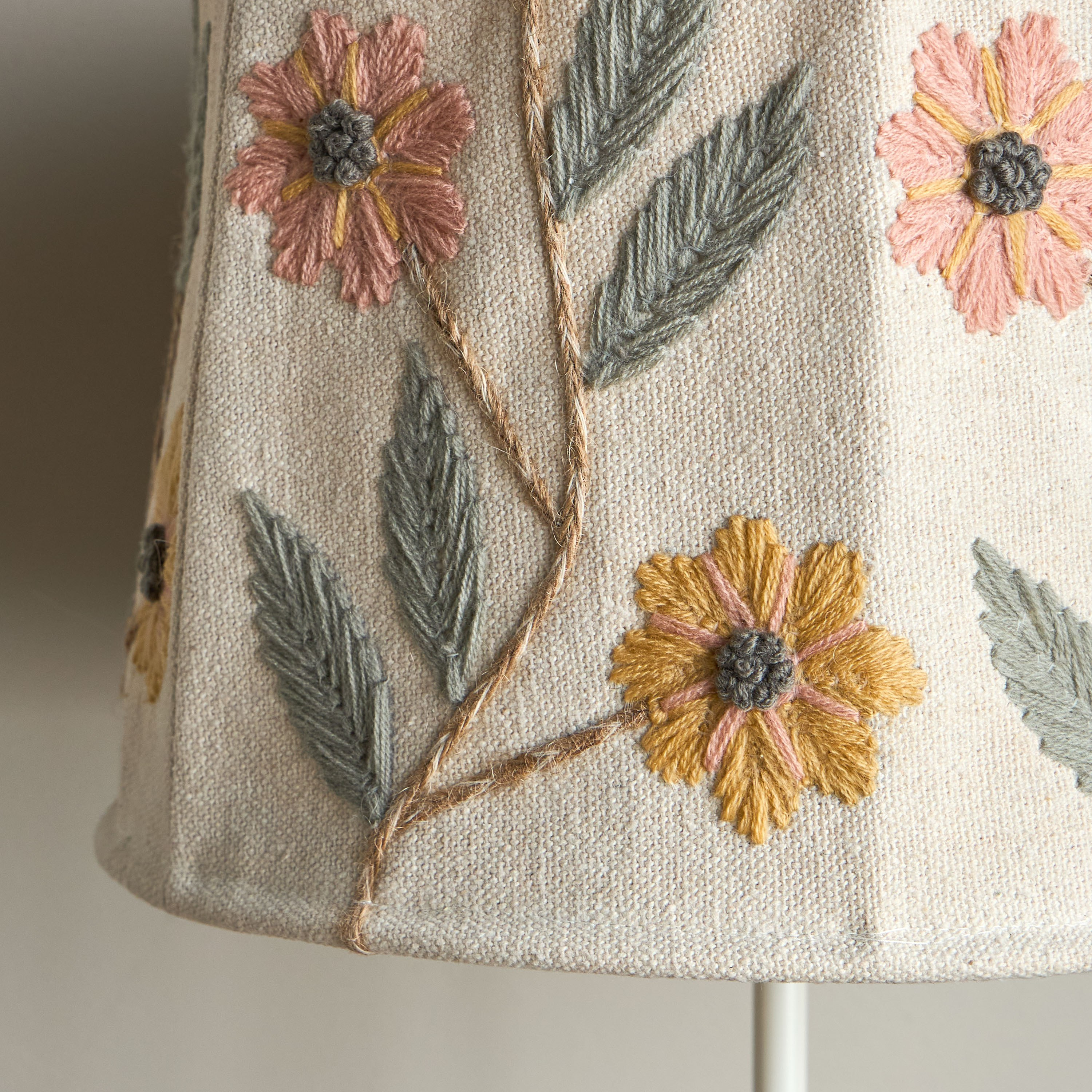 Mix & Match Handmade Embroidered Flower Table Lamp Shade - 20 cm-household-lighting-tableanddesklamps-image-3