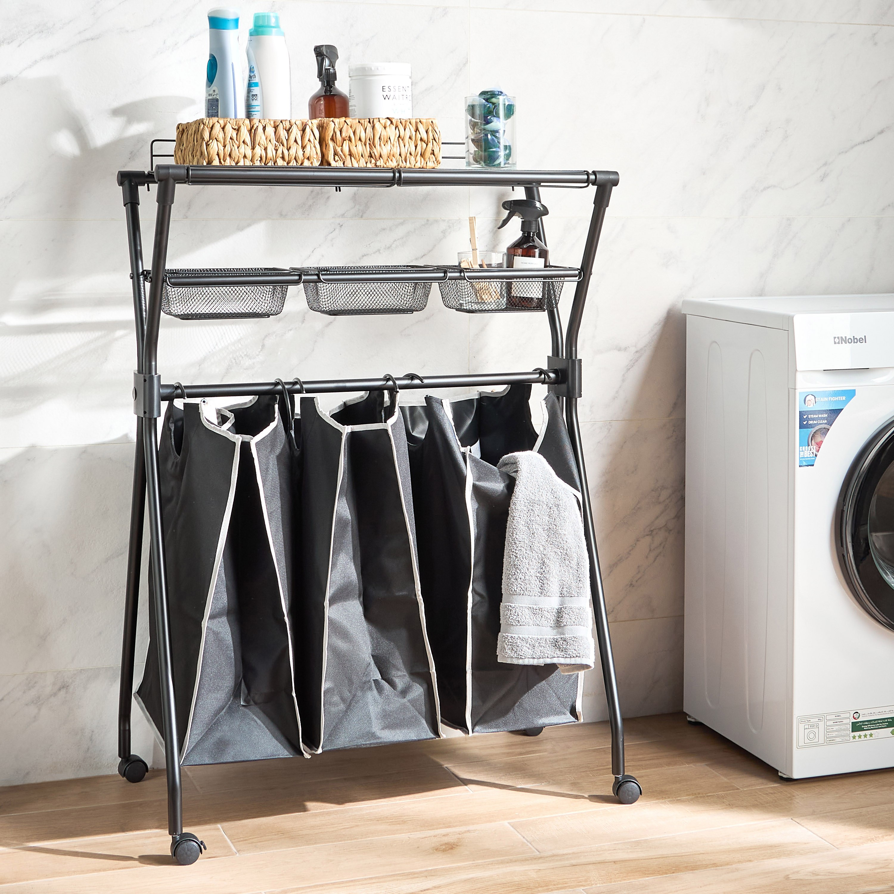 Lucy 3-Bag Laundry Sorter-household-bathandlaundry-laundrysolutions-laundryhampers-image-7