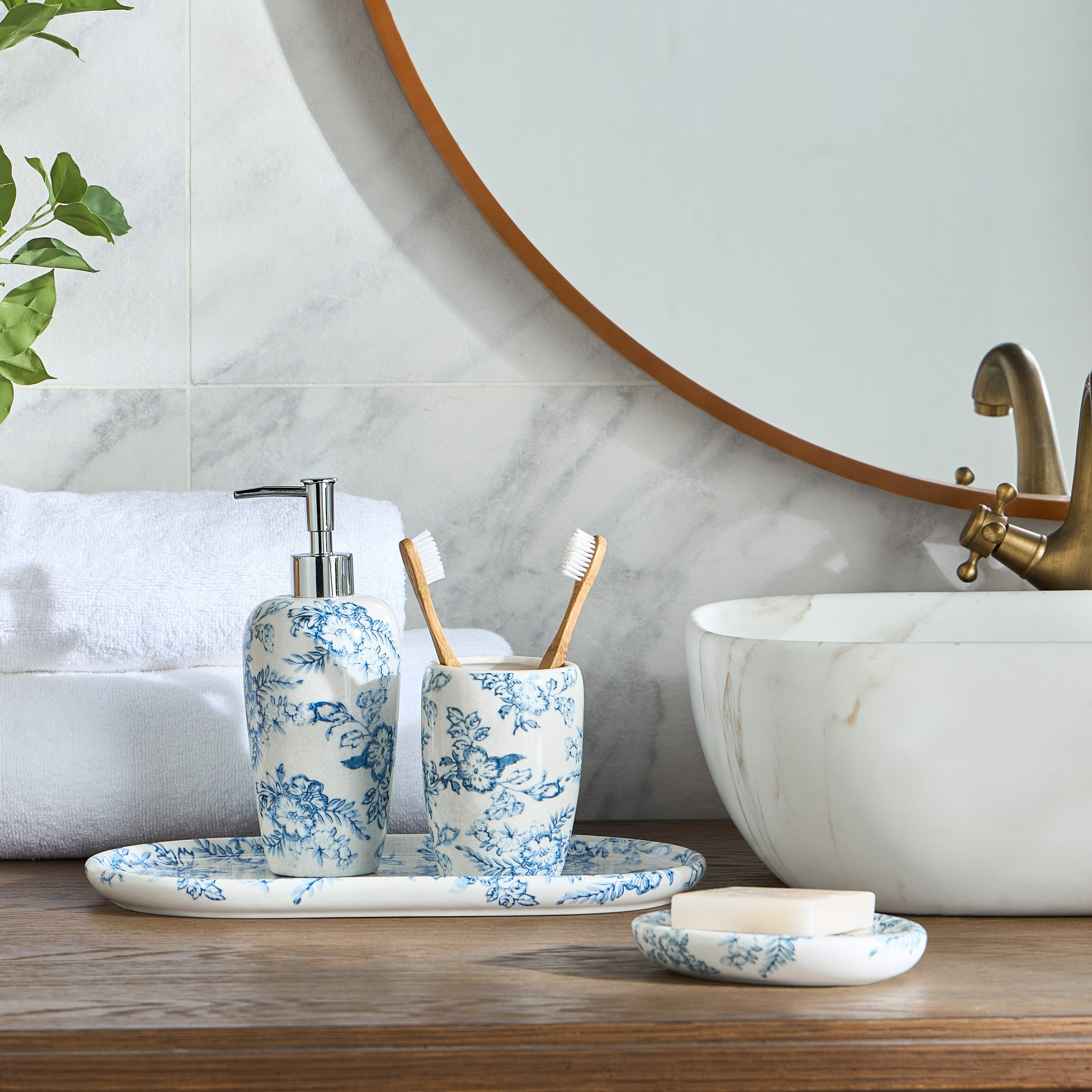 Pottery Ceramic 4-Piece Bathroom Accessory Set-household-bathandlaundry-bathaccessories-bathaccessorysets-image-4