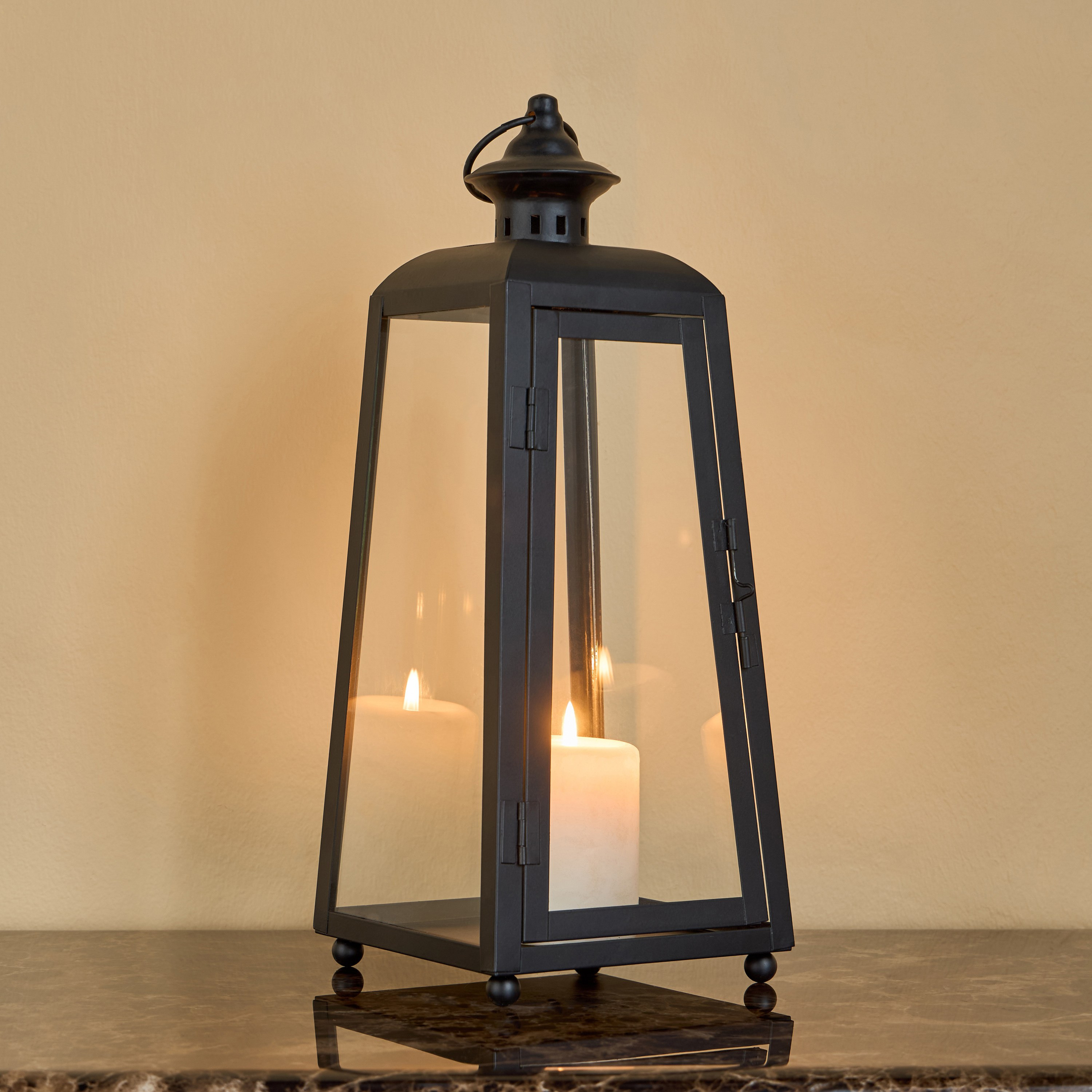 Ada Iron and Glass Lantern - 38 cm-household-decor-candleholdersandlanterns-image-2