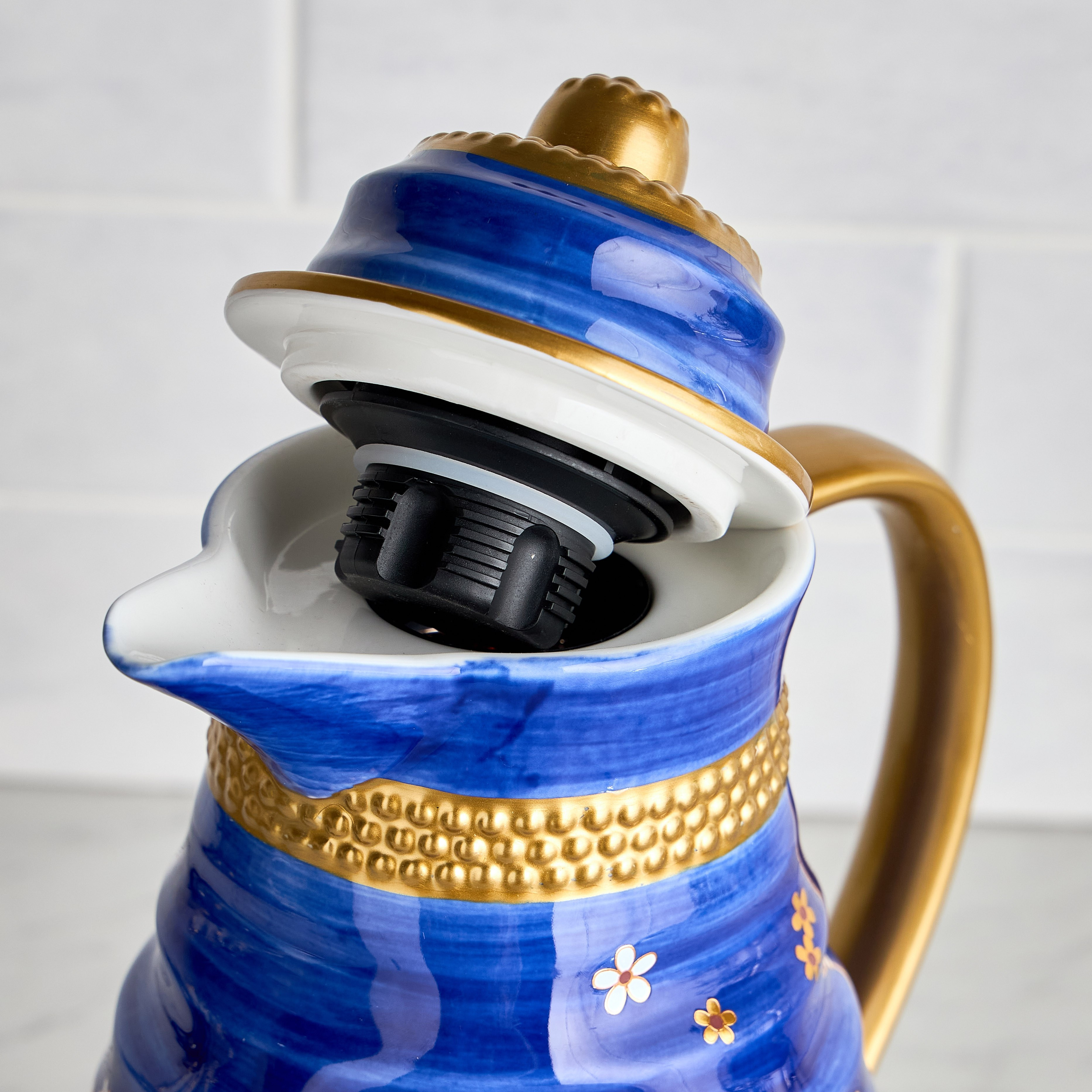 Fayruz Porcelain Flask - 1 L-household-dining-teaandcoffee-vacuumflaskscoffeeandteapots-image-2