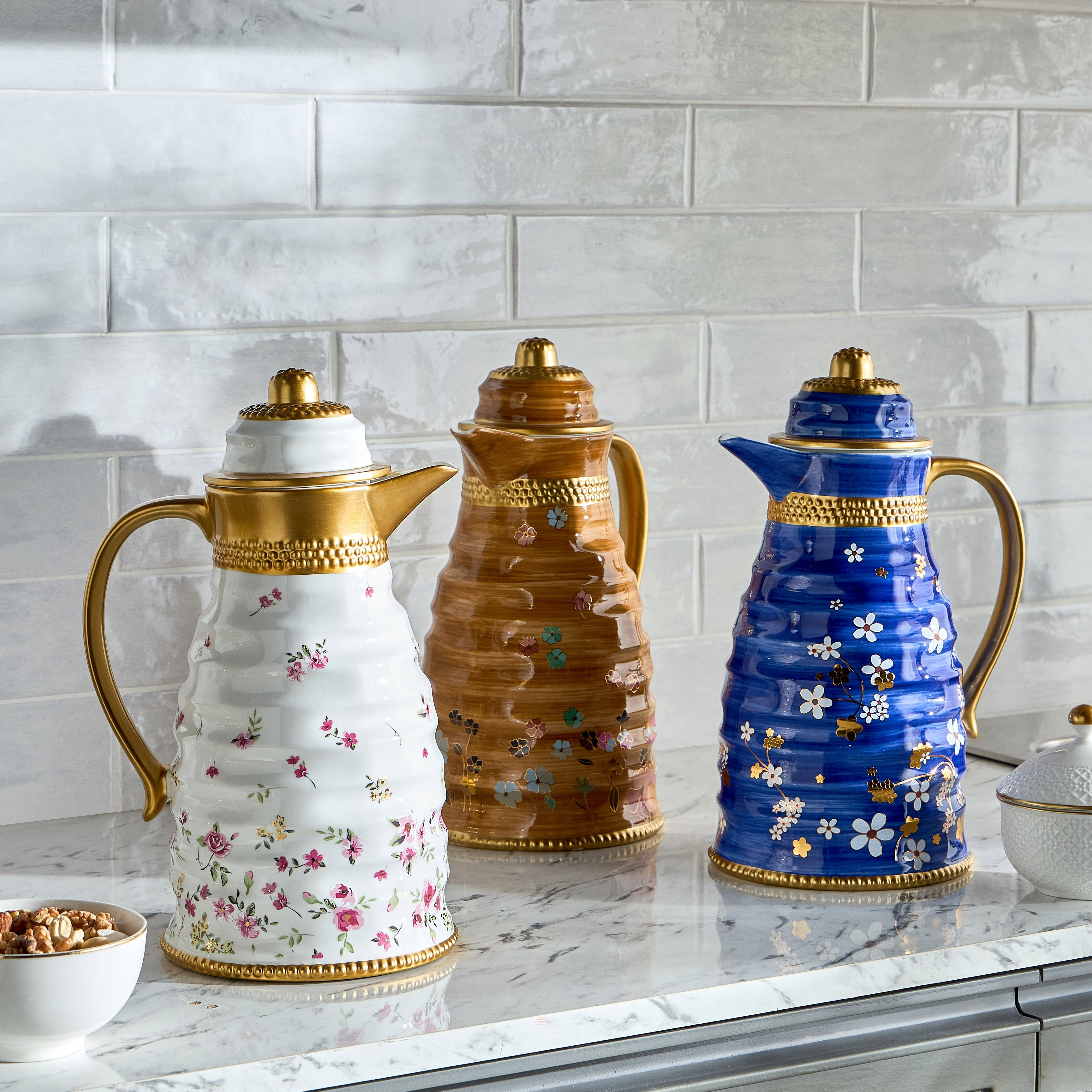 Fayruz Porcelain Flask - 1 L-household-dining-teaandcoffee-vacuumflaskscoffeeandteapots-image-3