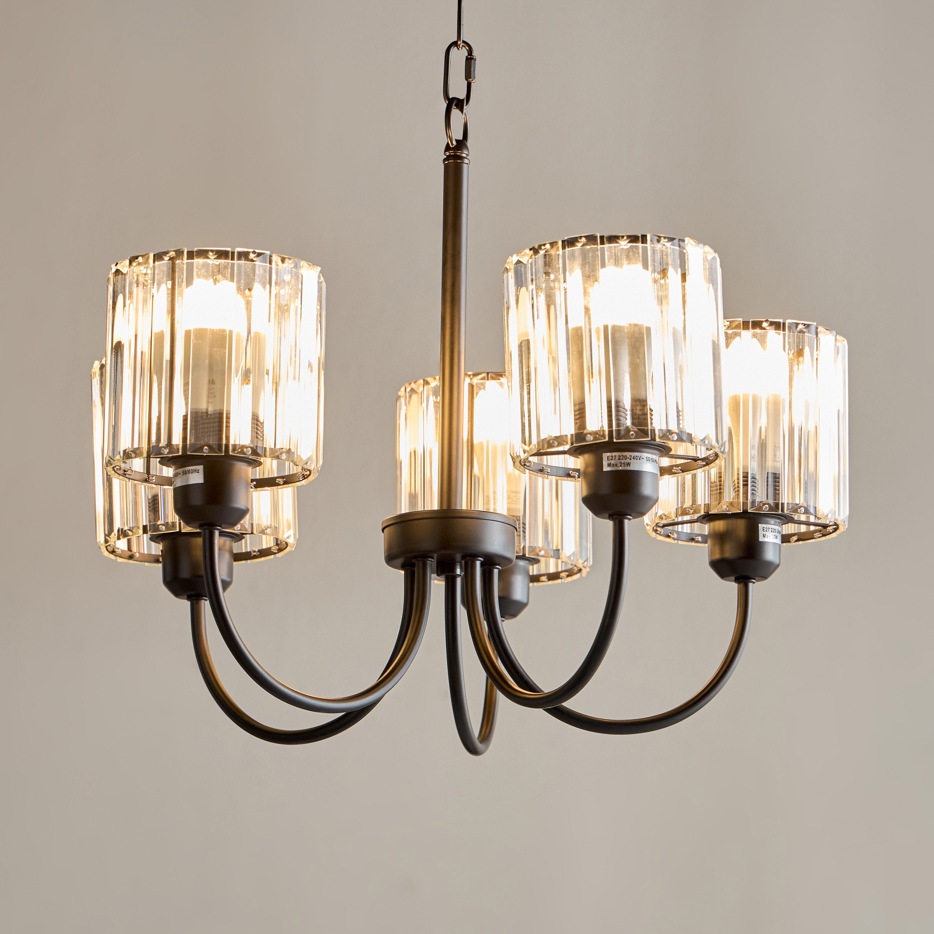 ثريا كريستال 5 لمبات - كيرا-household-lighting-ceilinglamps-chandeliers-image-3