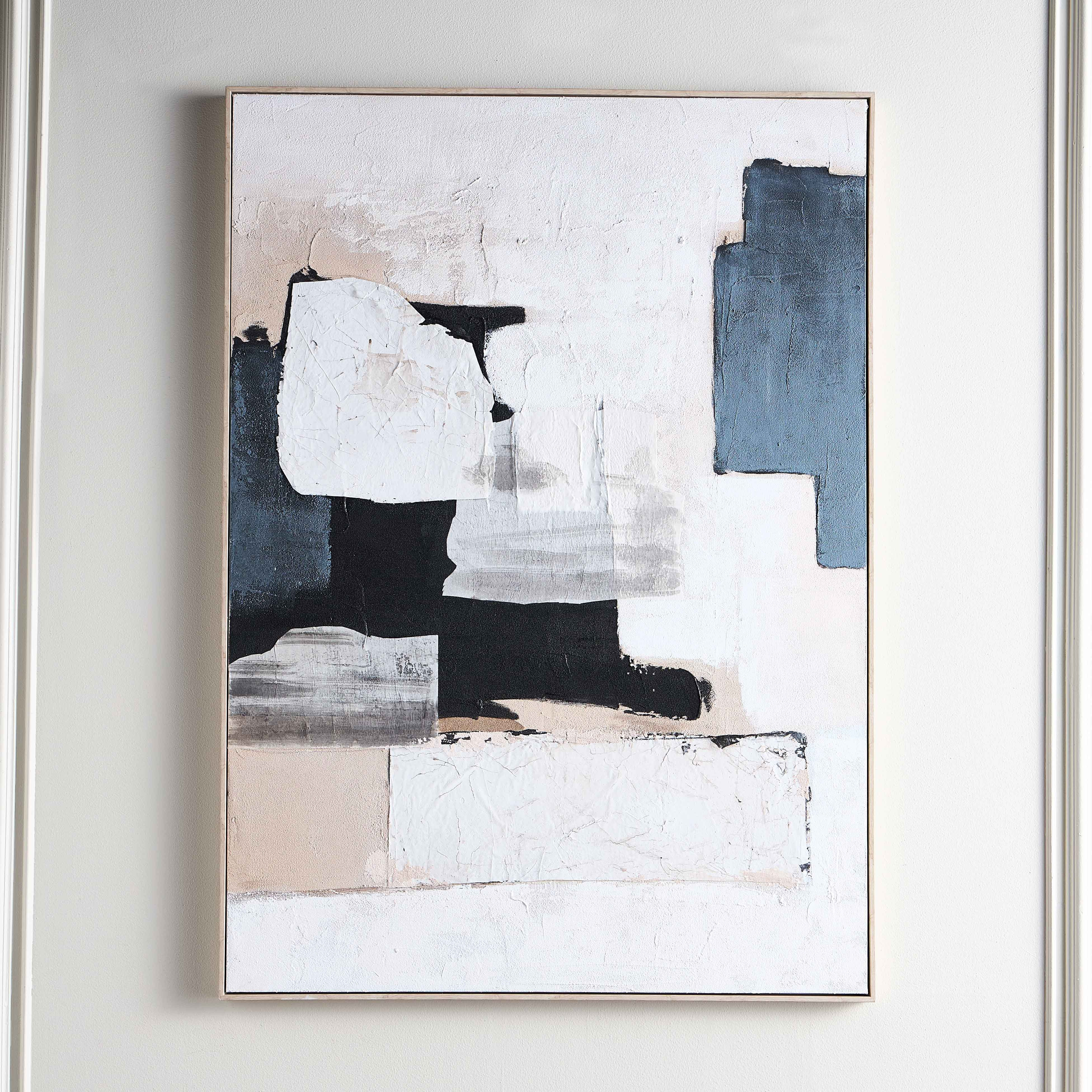 زينة حائط كانفاس مؤطرة مرسومة يدوياً - تانسي - 100x140 سم-household-walldecorandmirrors-wallart-image-3