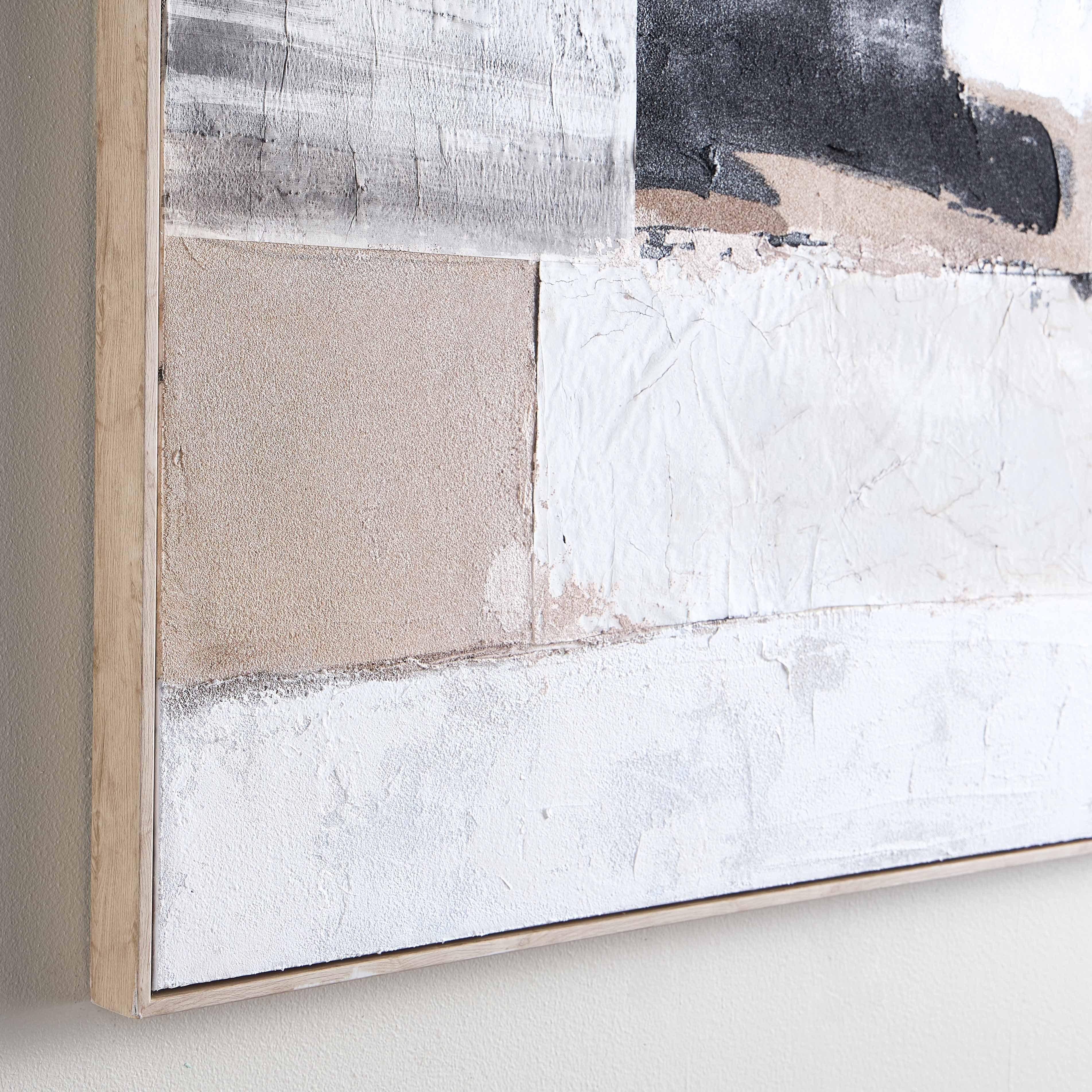 زينة حائط كانفاس مؤطرة مرسومة يدوياً - تانسي - 100x140 سم-household-walldecorandmirrors-wallart-image-2