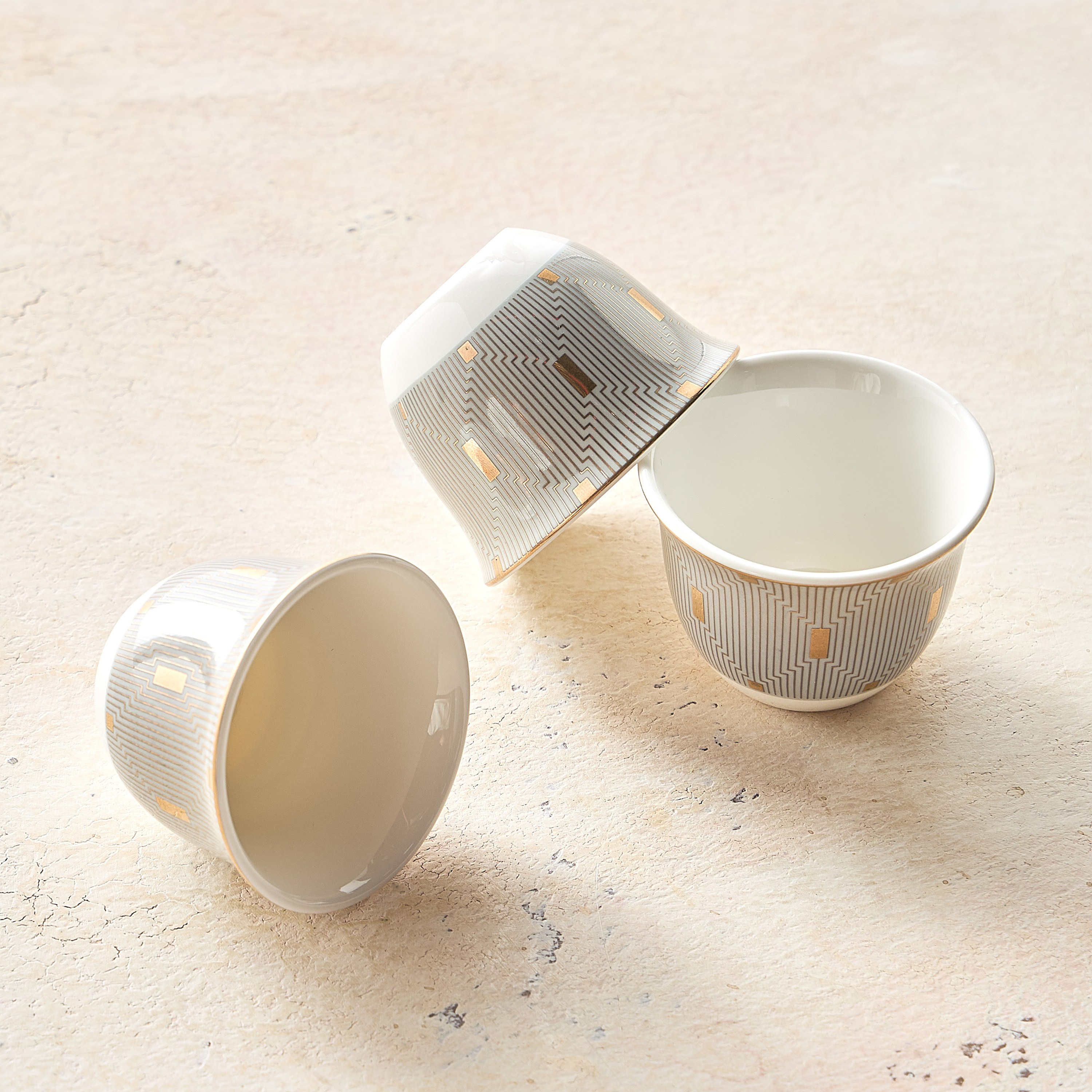 Amalia 6-Piece Porcelain Kahwa Cup Set - 60 ml, Serves 6-household-dining-teaandcoffee-teaandcoffeesets-image-3