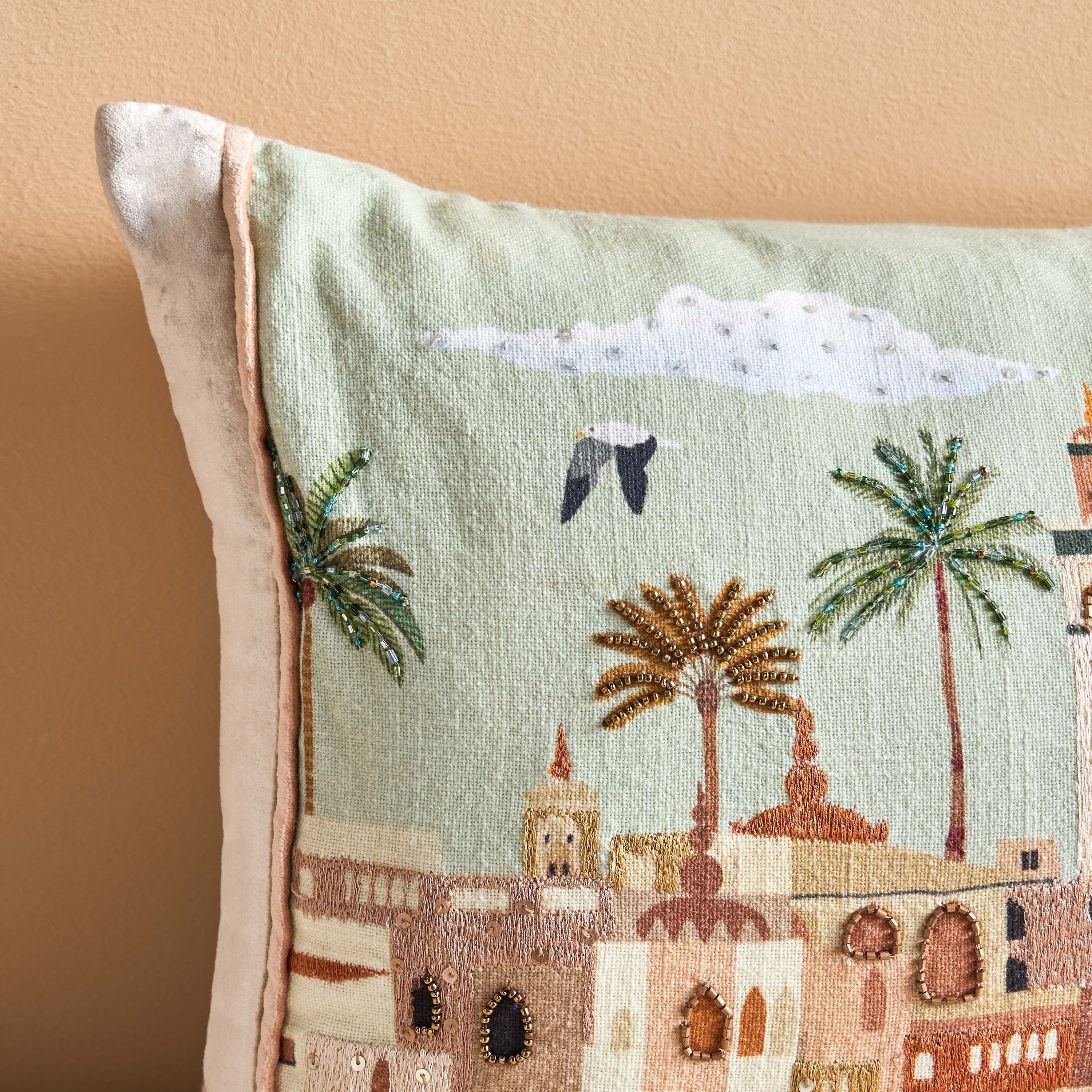 غطاء وسادة مطرز بالخرز أشيانا - تمارا - 50x50 سم-household-cushionsandthrows-cushioncovers-image-2