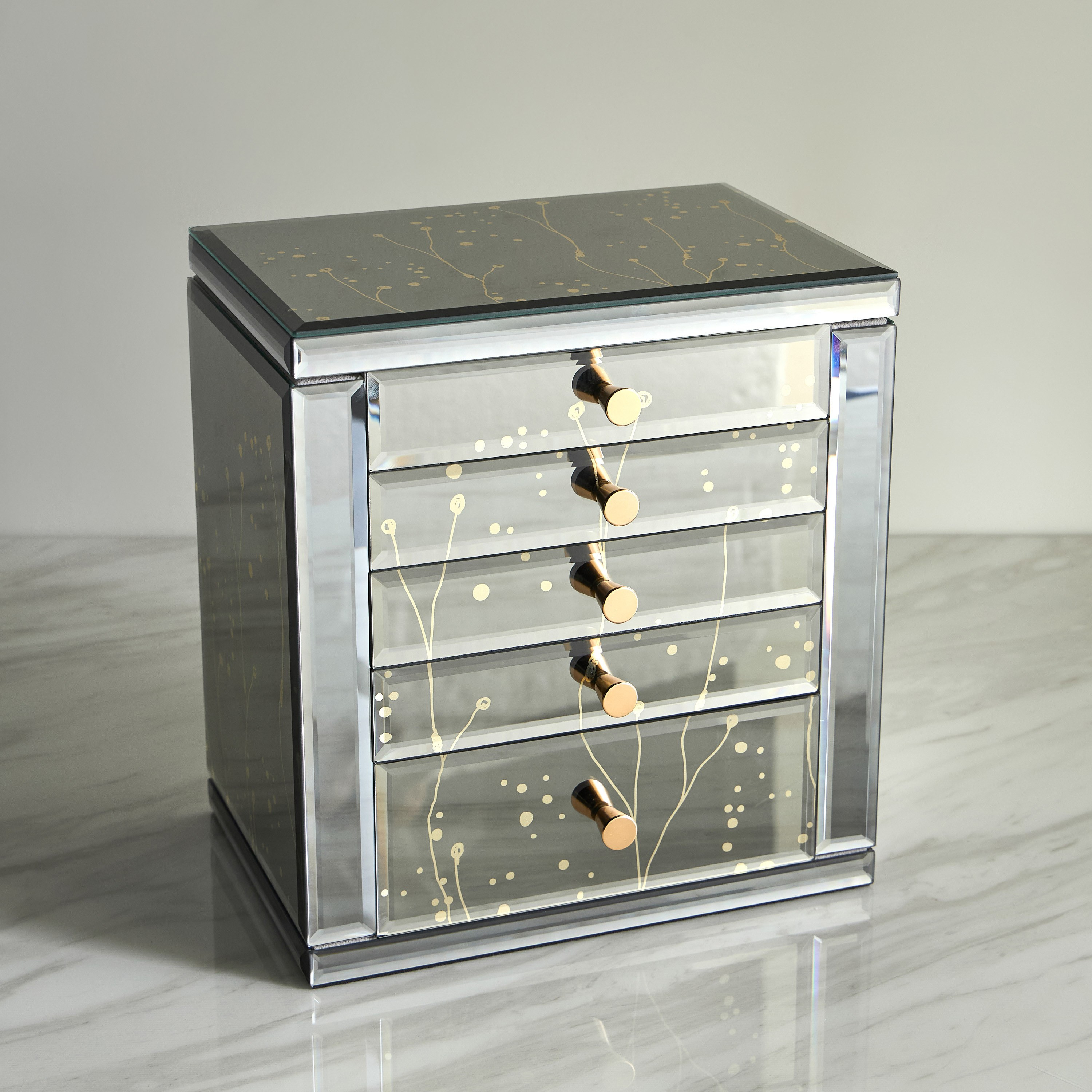 صندوق مجوهرات 5 طوابق للخزانة - أليفيا-household-storage-jewelleryorganizing-jewelleryboxesandstands-image-1