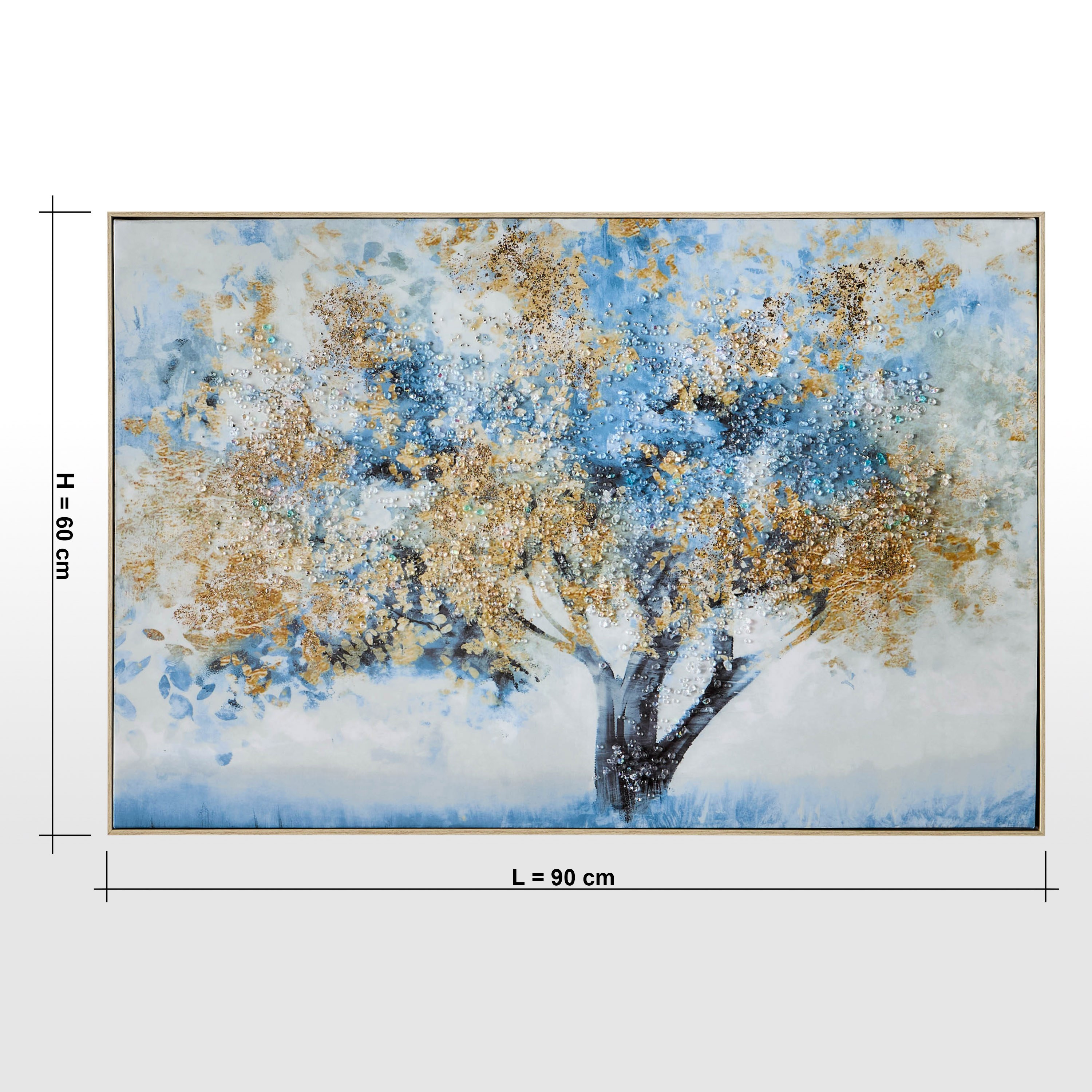 Lefteris Jewelled Framed Canvas Wall Art - 60x90 cm-household-walldecorandmirrors-wallart-image-4