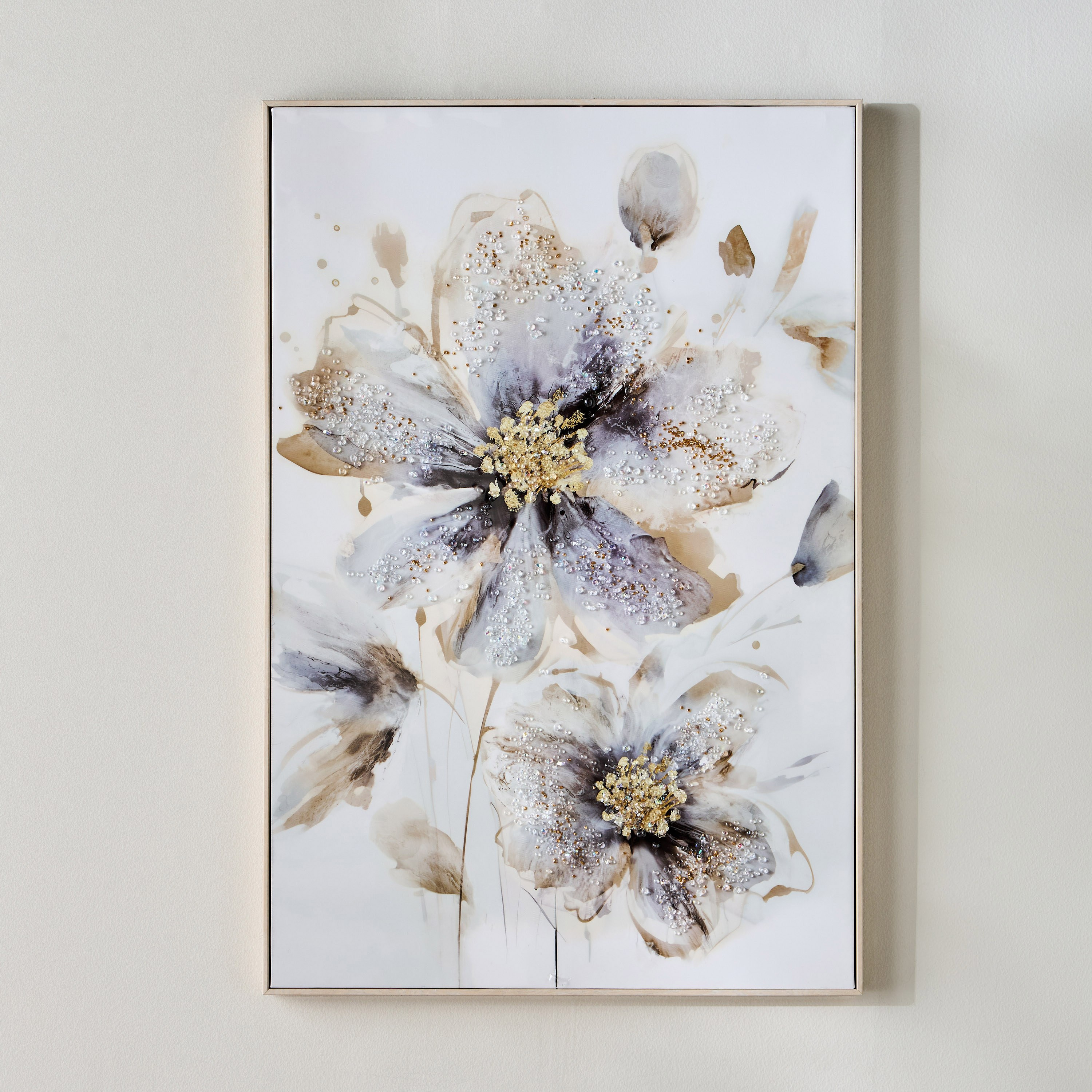 Pantelis Jewelled Framed Canvas Wall Art - 60x90 cm-household-walldecorandmirrors-wallart-image-1