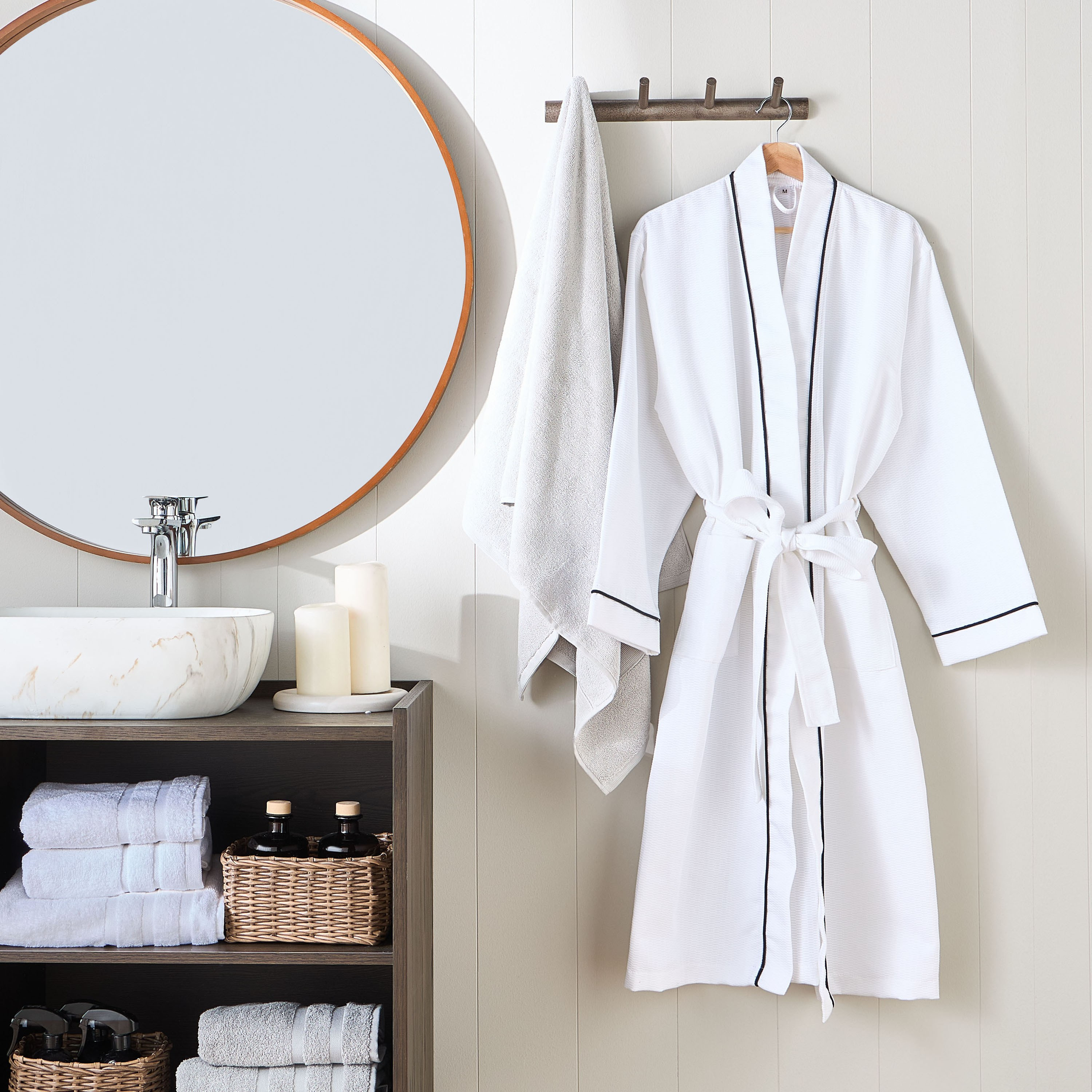 Bryan 340GSM Cotton Bathrobe - Large-household-bathandlaundry-bathlinen-bathrobesandslippers-bathrobes-image-4