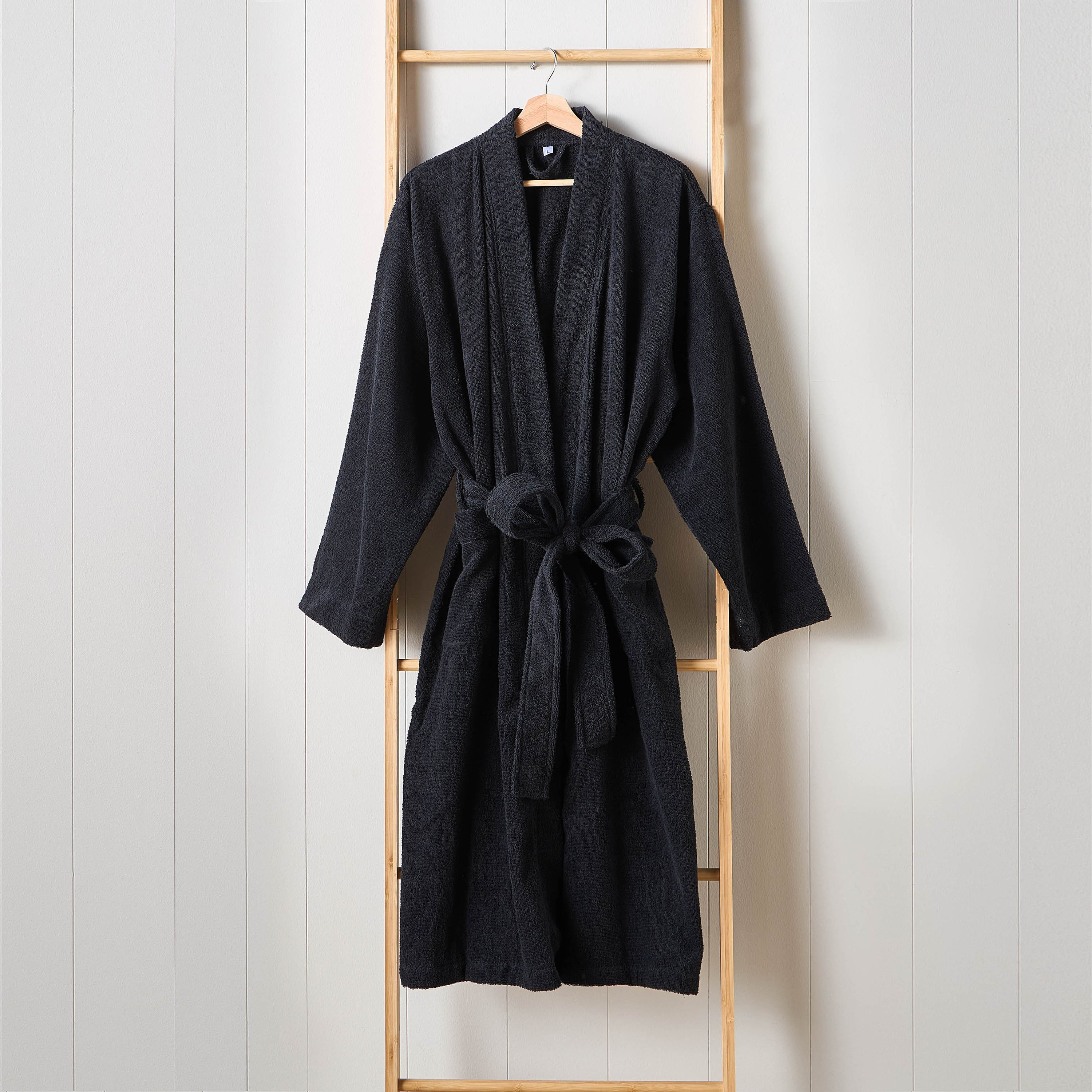 Florence 340GSM Cotton Bathrobe - Large-household-bathandlaundry-bathlinen-bathrobesandslippers-bathrobes-image-1