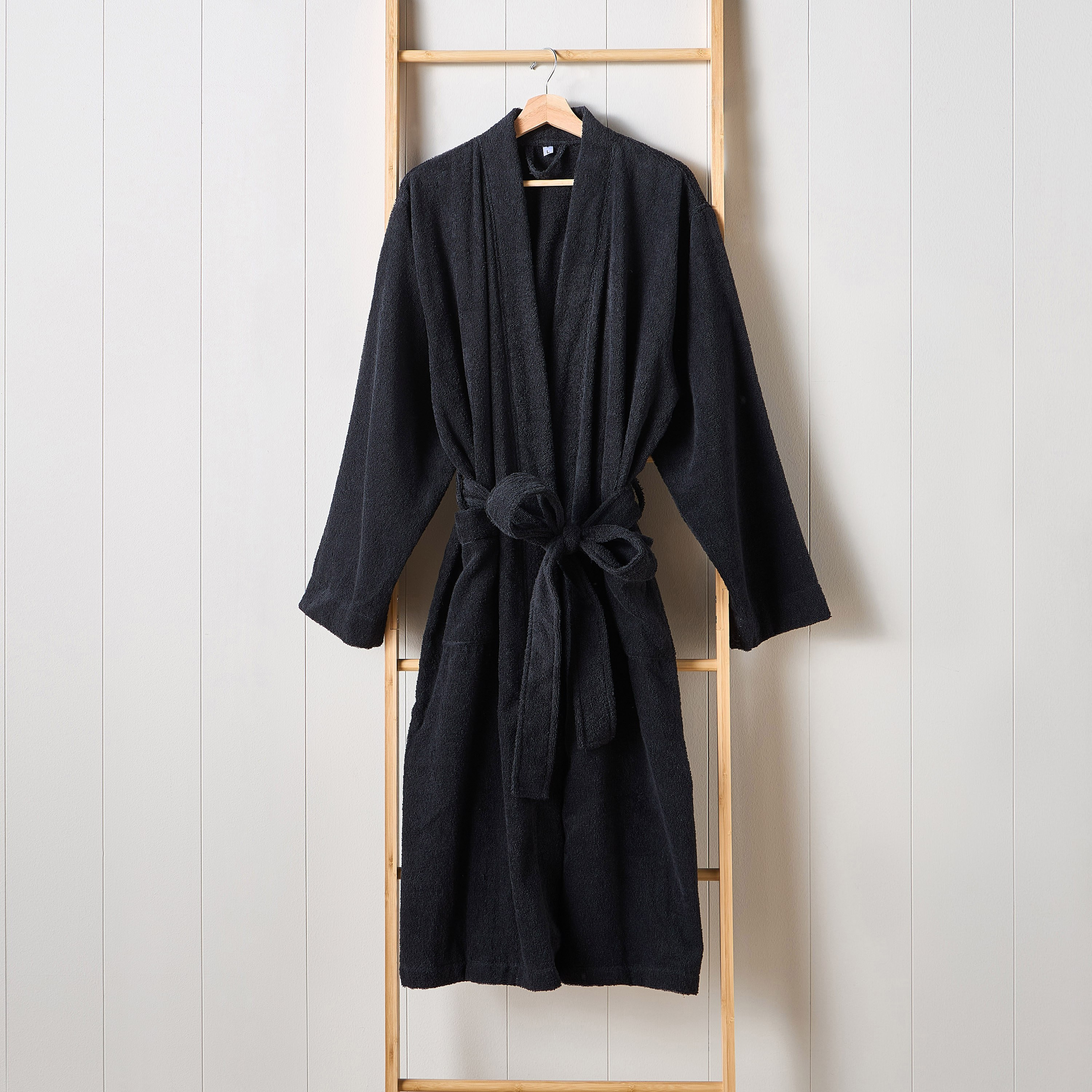 روب حمام قطن 340 جرام لكل متر مربع - فلورنس - متوسط-household-bathandlaundry-bathlinen-bathrobesandslippers-bathrobes-image-1