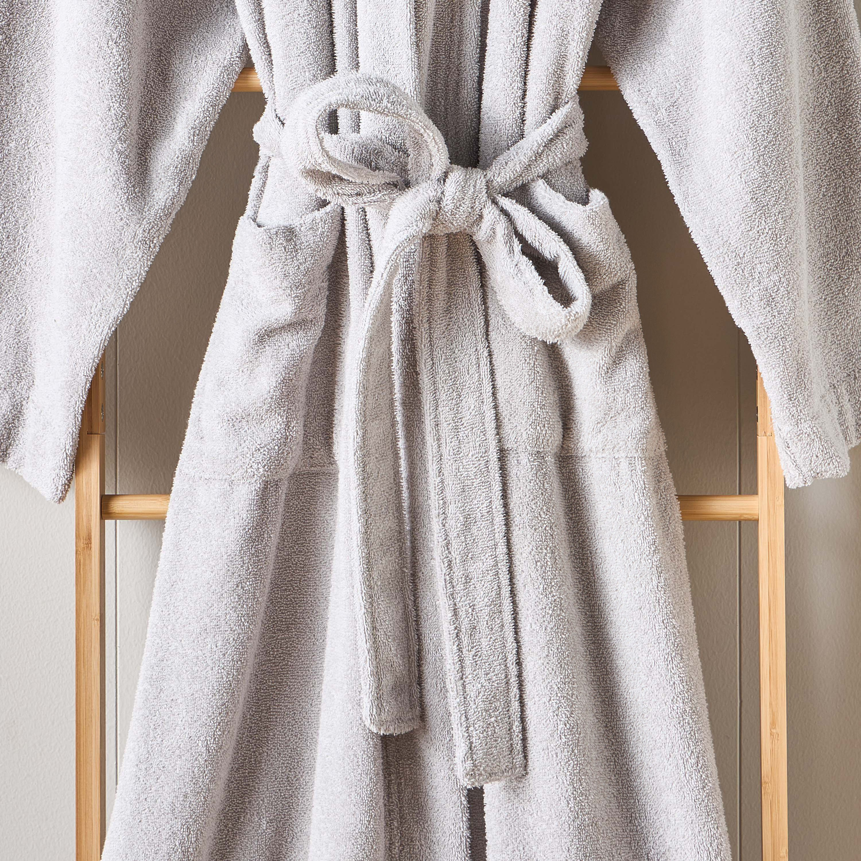 روب حمام قطن 340 جرام لكل متر مربع - فلورنس - متوسط-household-bathandlaundry-bathlinen-bathrobesandslippers-bathrobes-image-2