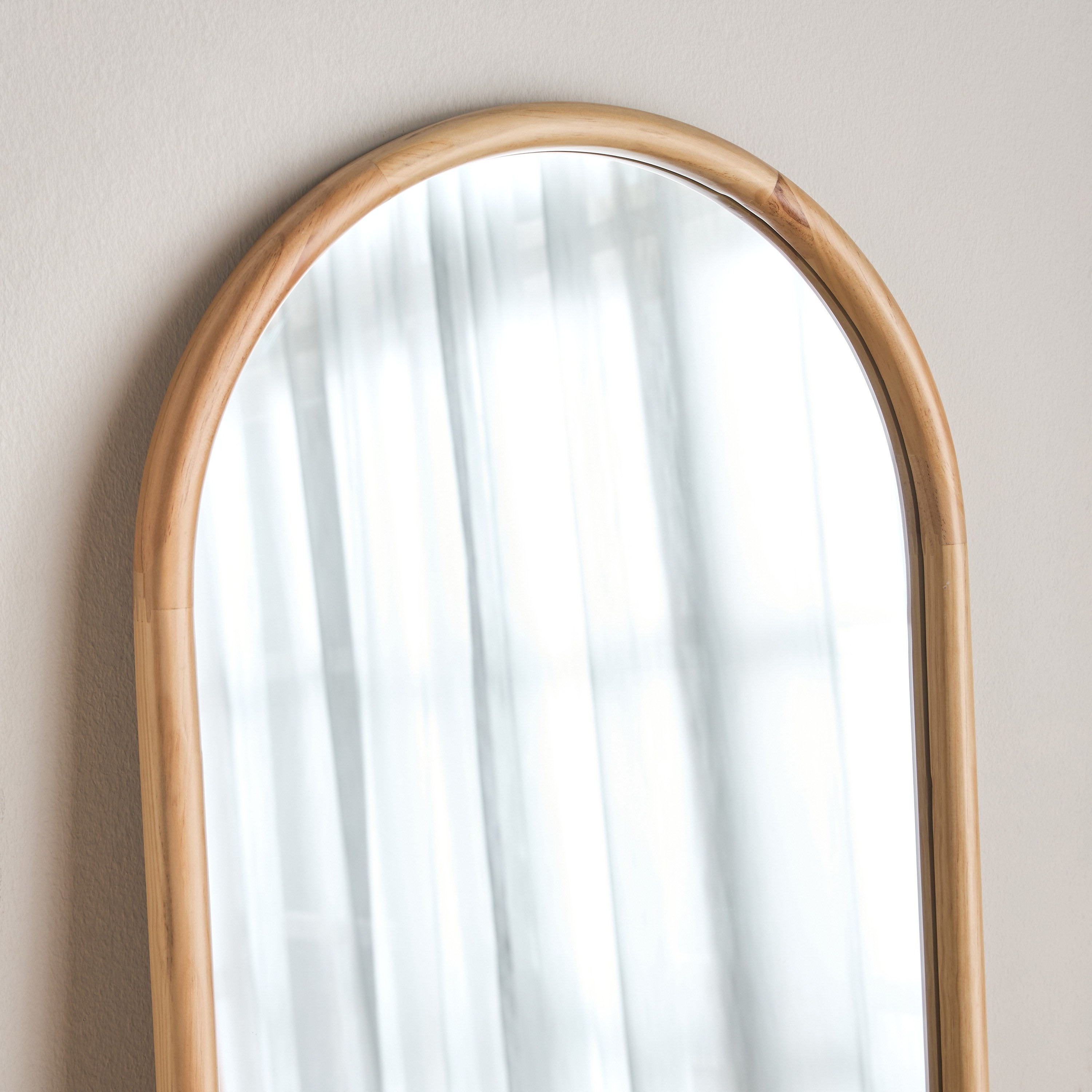 Omri Pine Wood Arch Floor Mirror - 180x50 cm-household-walldecorandmirrors-mirrors-floormirrors-image-2